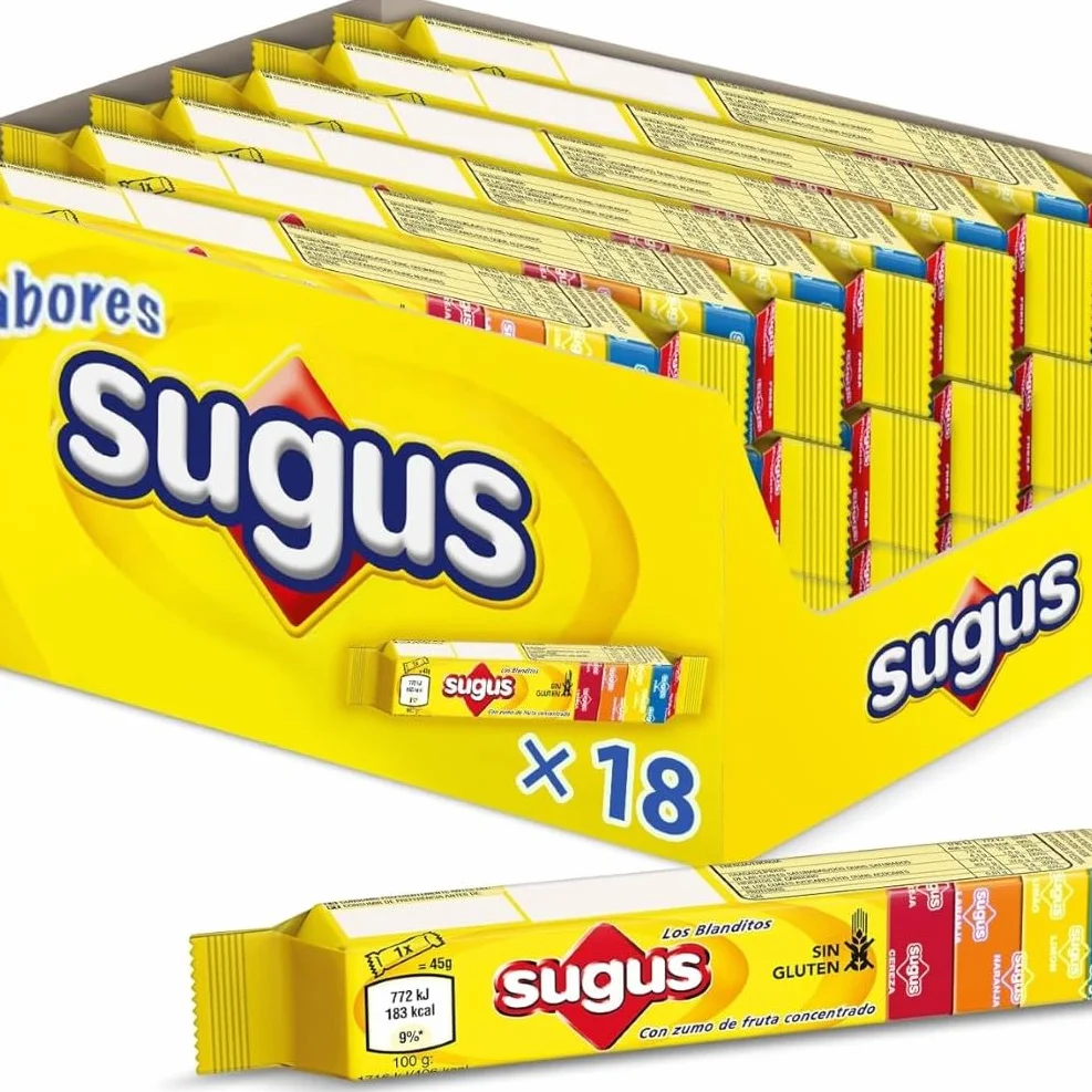 Sugus Caramelo Masticable a Base de Zumo de Frutas 18x45g
