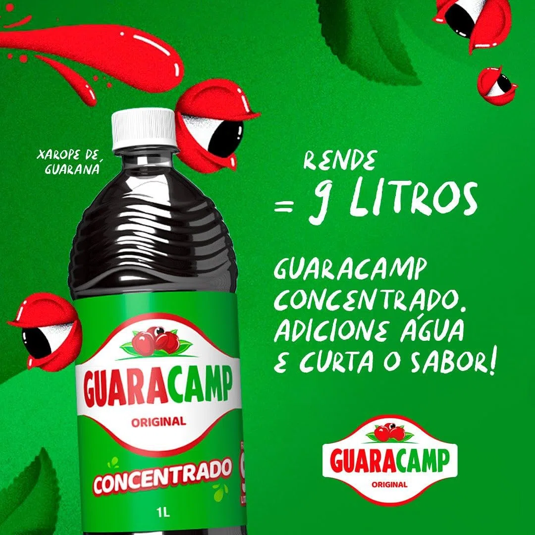 Xarope de Guaraná - Guaracamp Original Concentrado - 1L