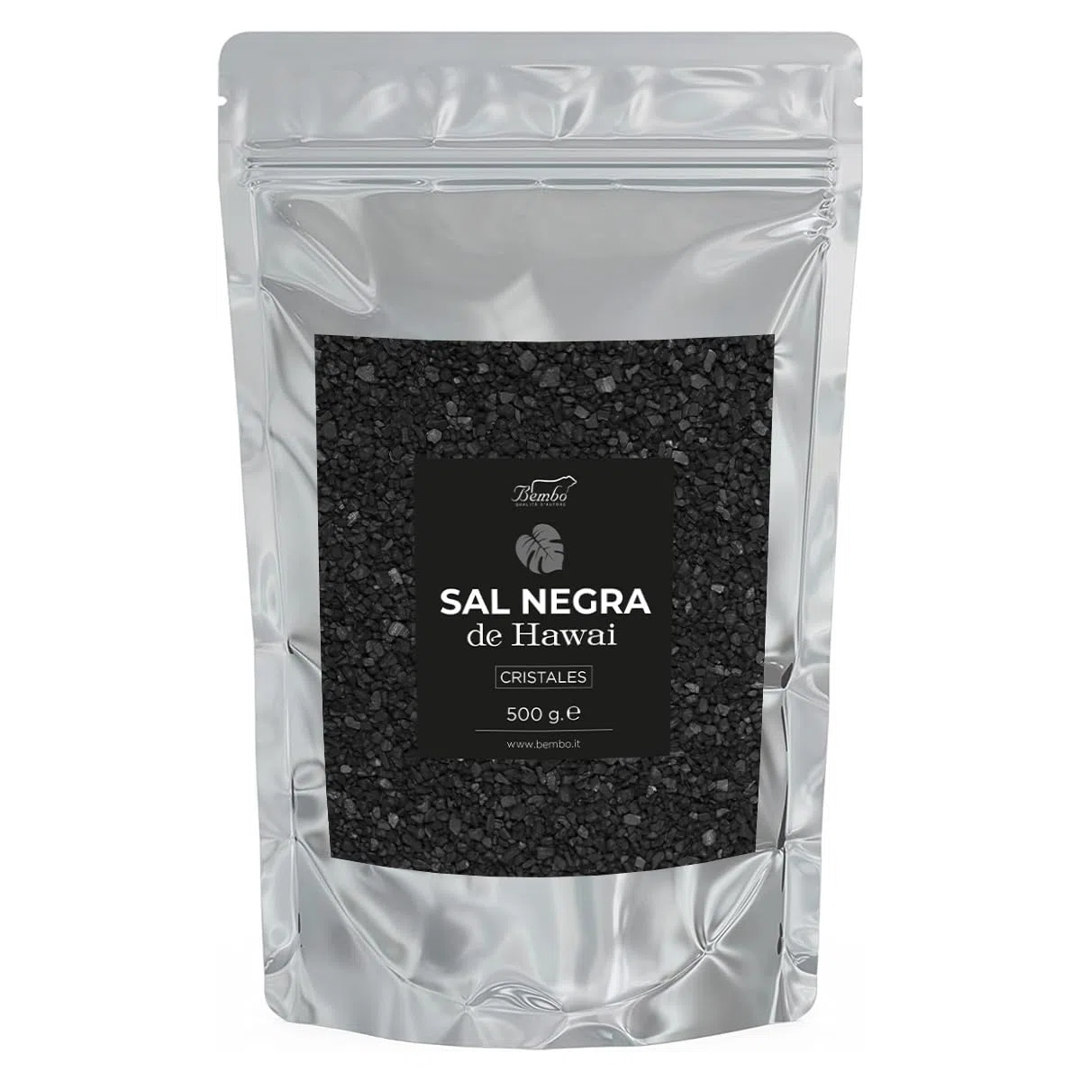 Sal Negra de Hawai Bembo 500 g – Sal decorativo para tus platos de pescado, huevos y carnes – Rico en carbón activado natural – (Sal Negra 500 g)