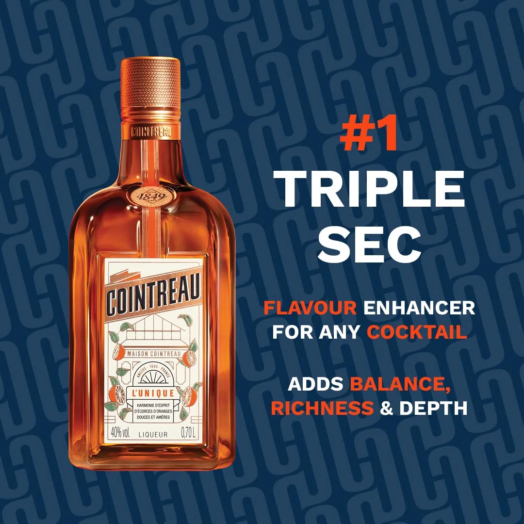 COINTREAU - L'Unique, Licor de Naranja, Triple Seco, para Cóctel, 40% Volumen de Alcohol - 700 ml