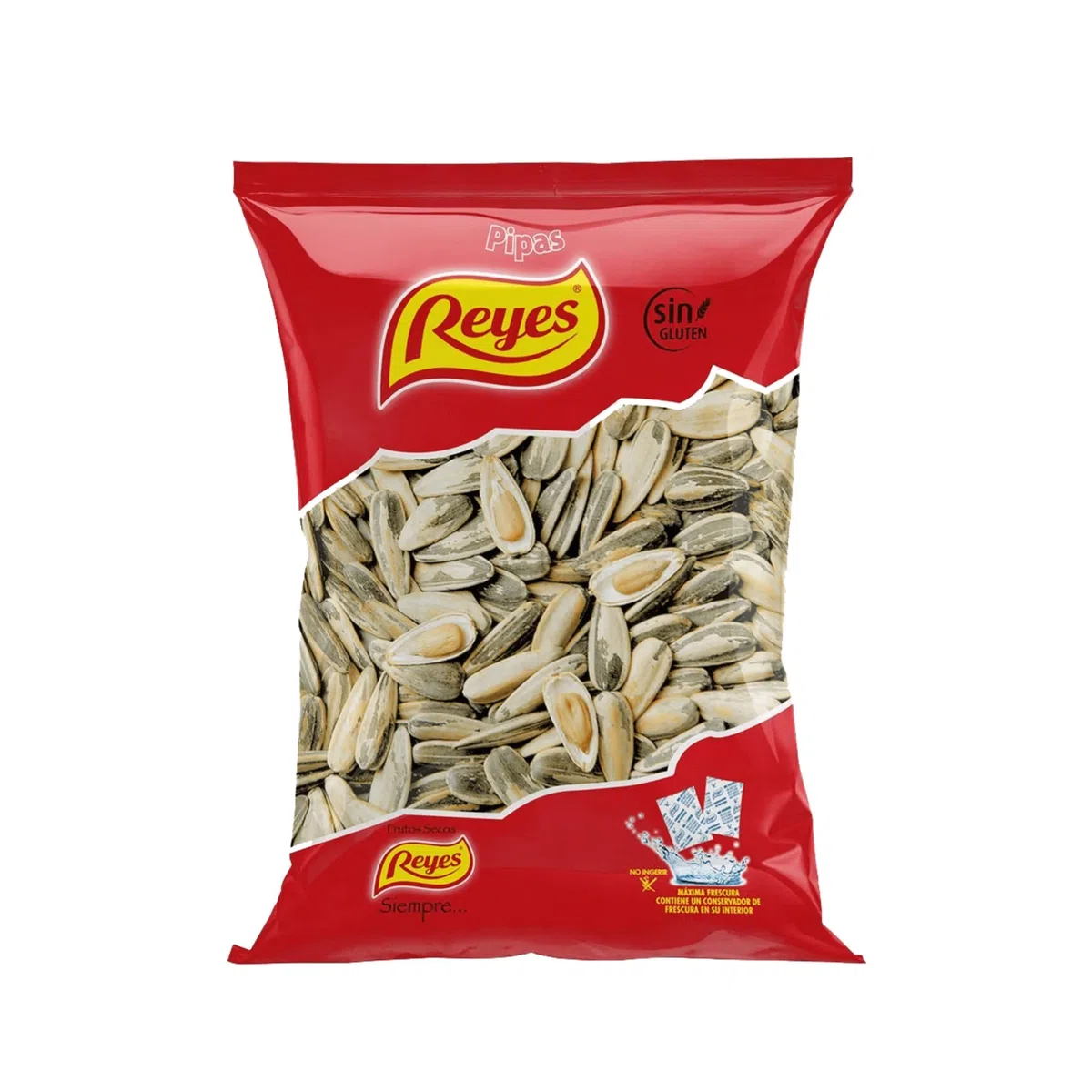 FRUTOS SECOS REYES Pipas de Girasol Aguasal Tostadas 130 Gr x Caja 8 Unidades