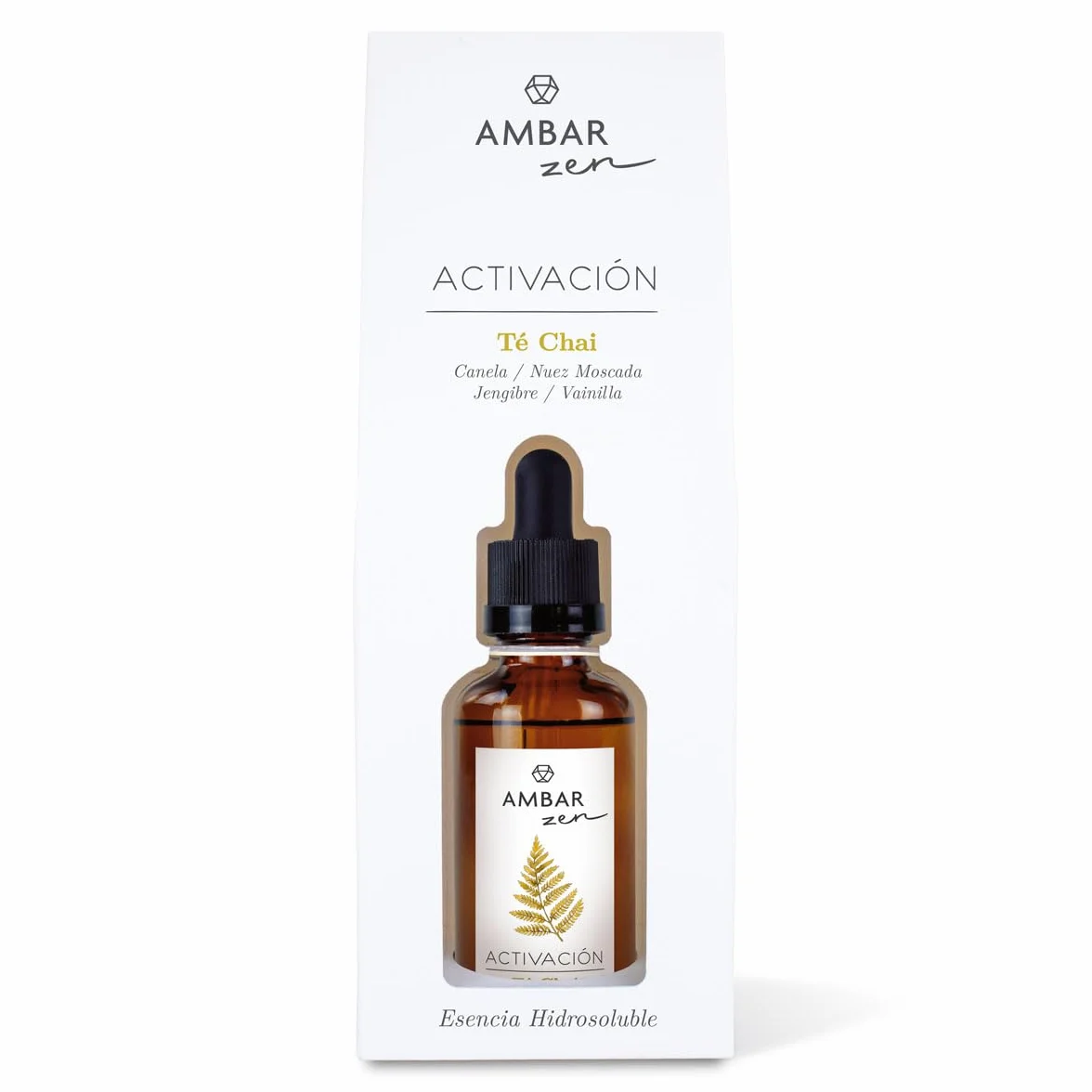 Esencia Hidrosoluble Te Chai Aromaterapia para Difusores y Humidificadores Aroma Canela 50 ml Pack de 4