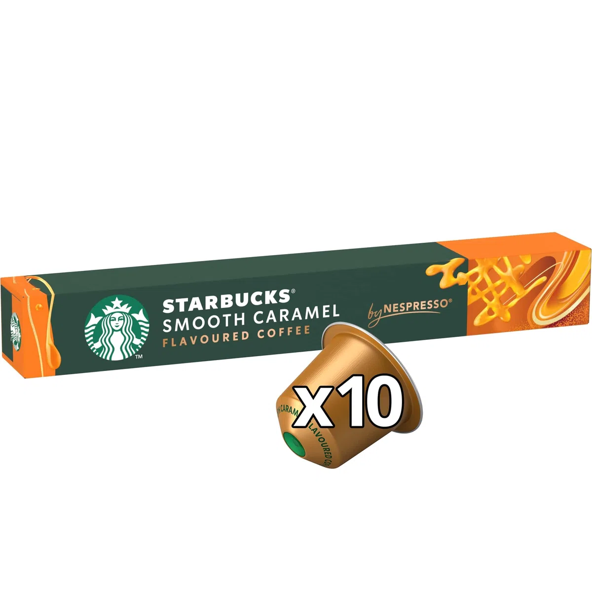 STARBUCKS Caramel de Nespresso, Cápsulas de Café de Tueste Suave 6 x 10 (60 Cápsulas)
