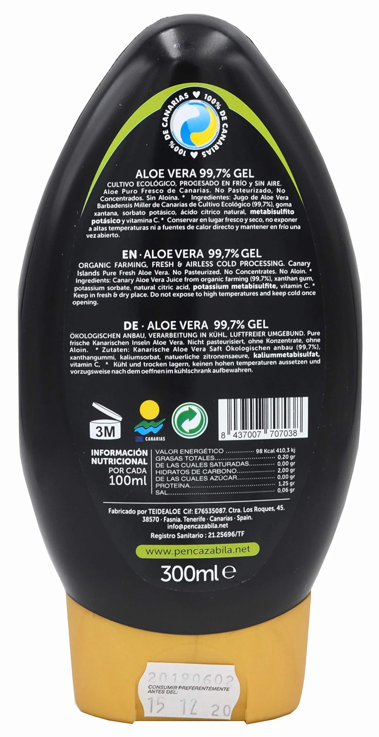 Gel 99,7% Aloe Vera 300ml