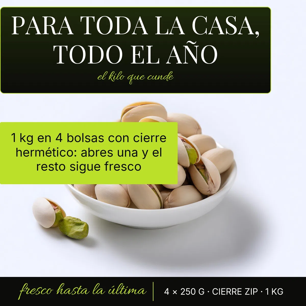 Pistachos cultivados en España, tostados y salados. 4x250 gramos Saludable Aperitivo Para Picar Fitness Proteico Cultivo Propio Andalucia Frutos Secos Naturales Vegano Sin Gluten