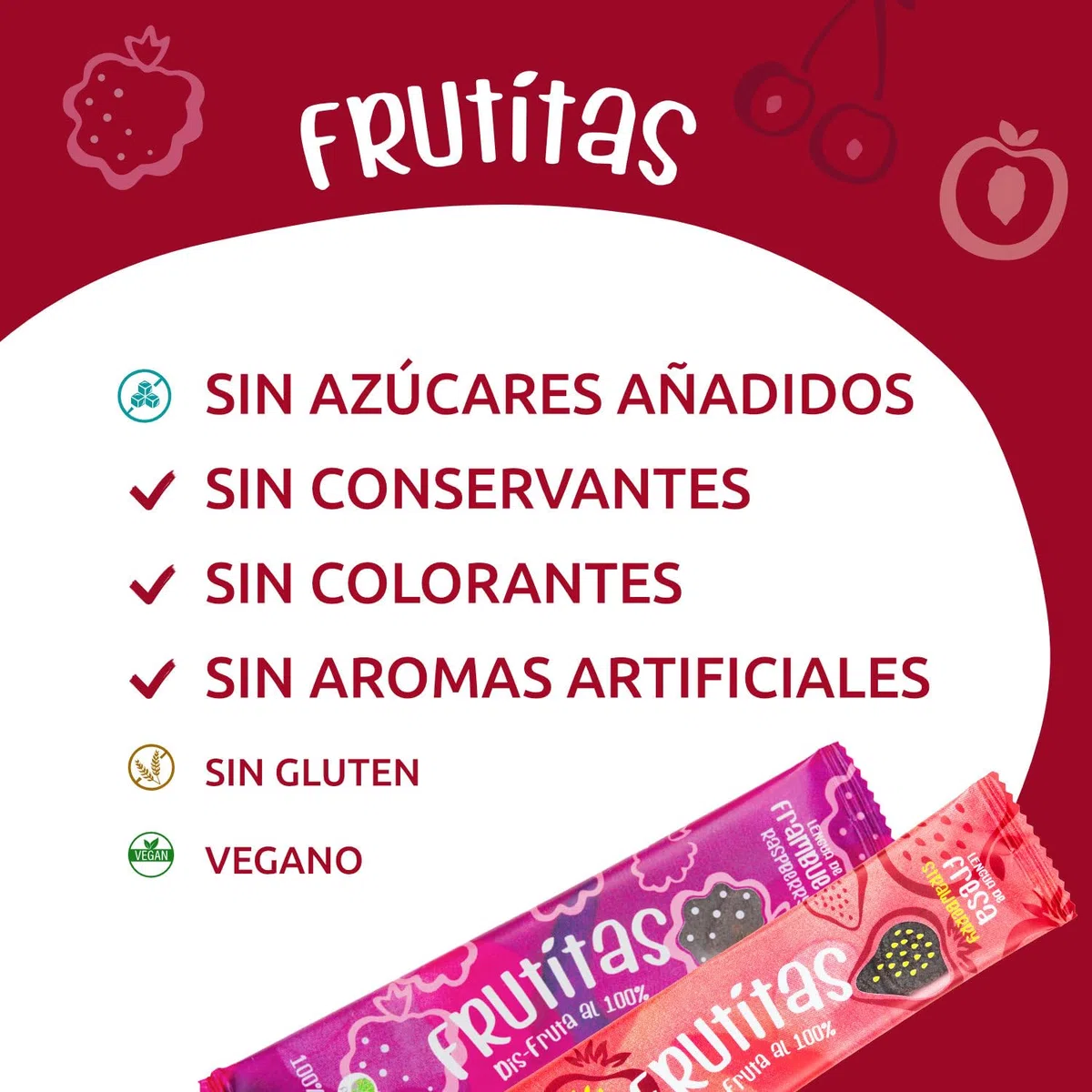 Frutitas Snack de Fruta Surtido, 100% Fruta, Sin Azúcar Añadido, Chuches Saludables para Niños, Snack Saludable para Merienda Escolar, Vegano, 12 Unidades