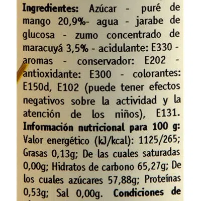 Arconsa - Jarabe de Mango - Maracuya - Sirope Concentrado para Elaboracion de Granizados - Caipis - 1 Litro