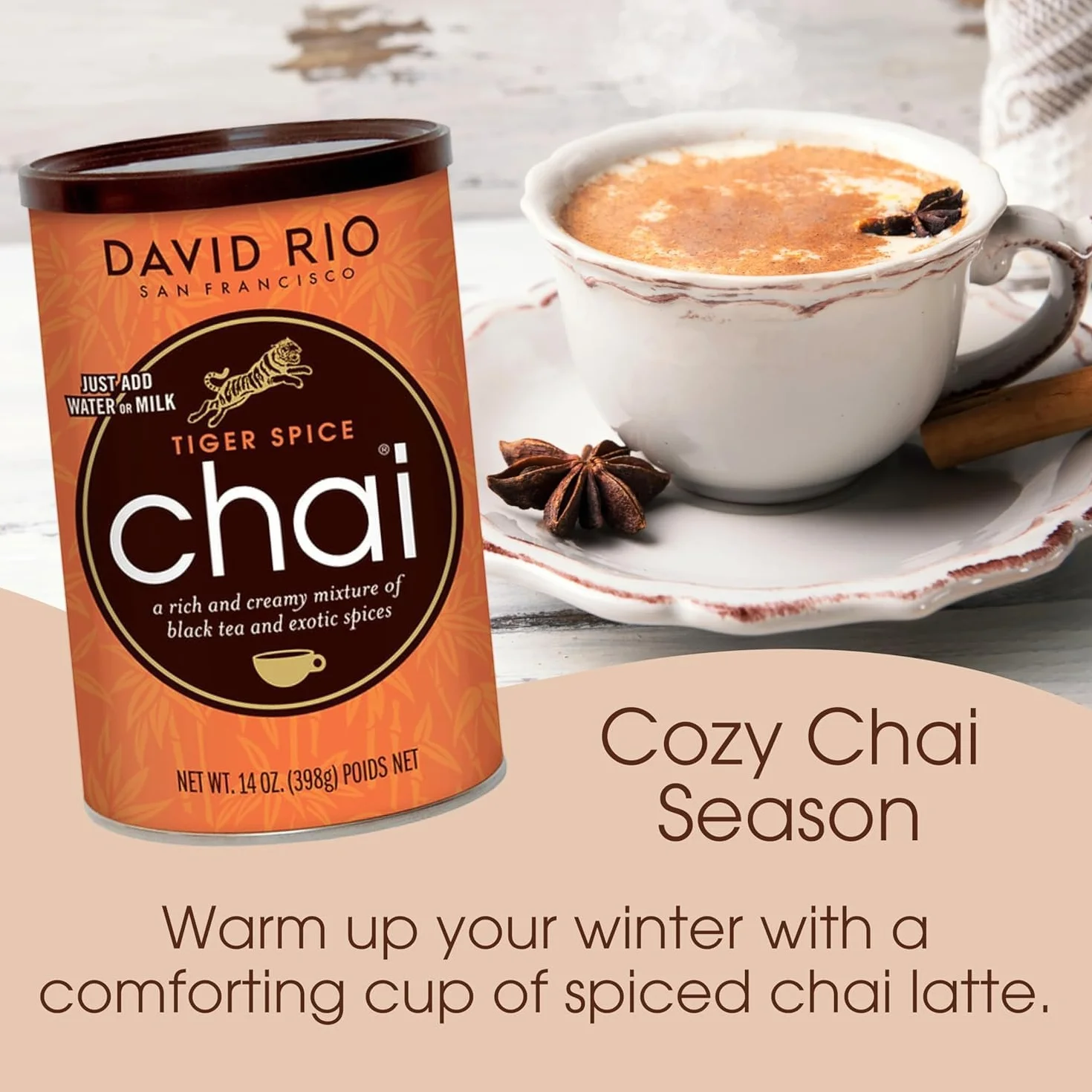 David Rio Chai Mix, Tiger Spice, 14 Ounce