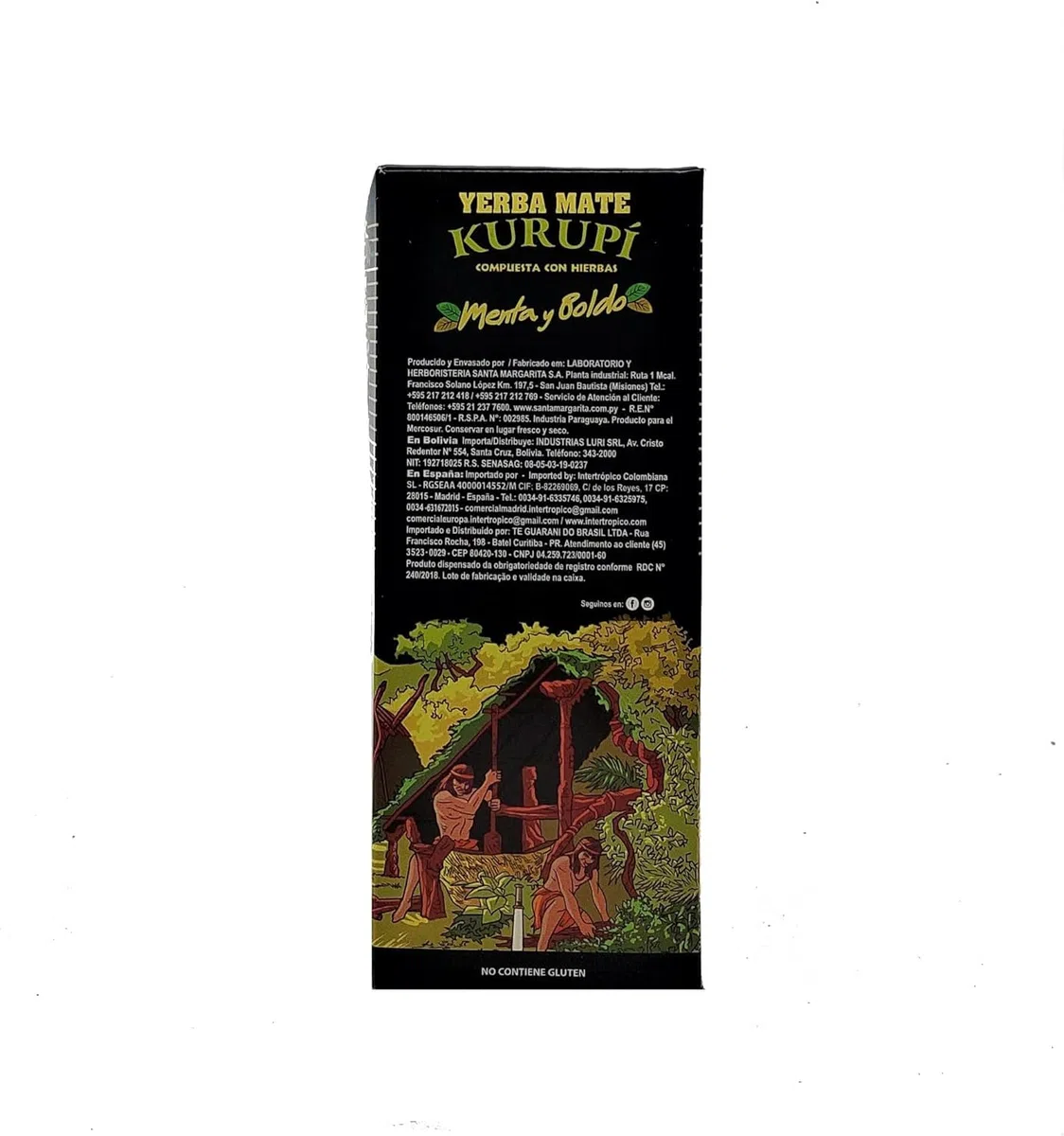 Pack 2 Yerba Mate Kurupí Menta y Boldo 500 g | Total 1 kg | Sabor Refrescante y Digestivo | Yerba Mate Aromatizada Paraguaya | Ideal para Mate y Tereré