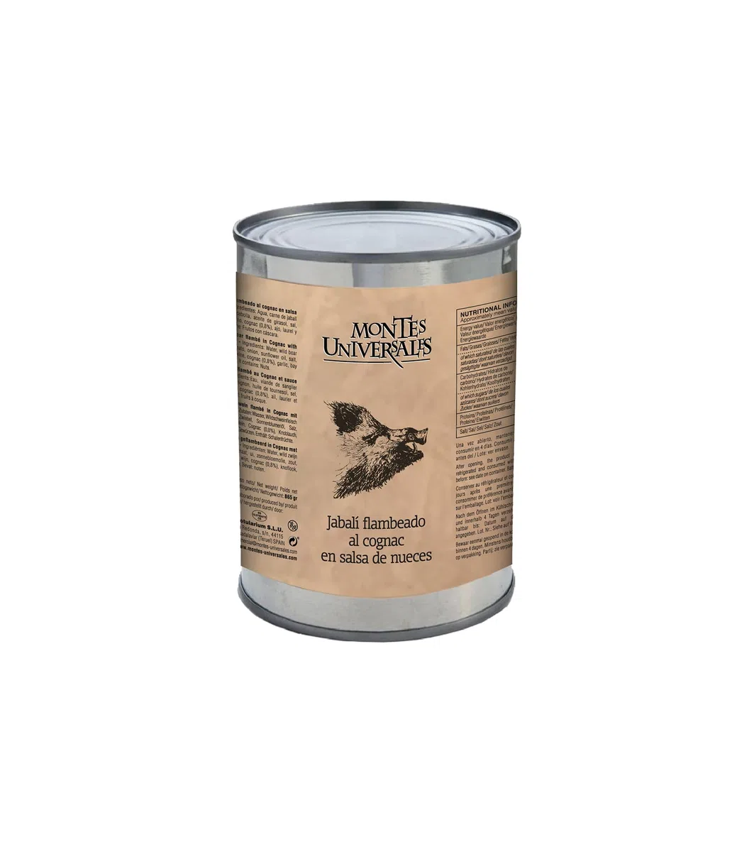 Jabalí flambeado al cognac en salsa de nueces Montes Universales (390g)