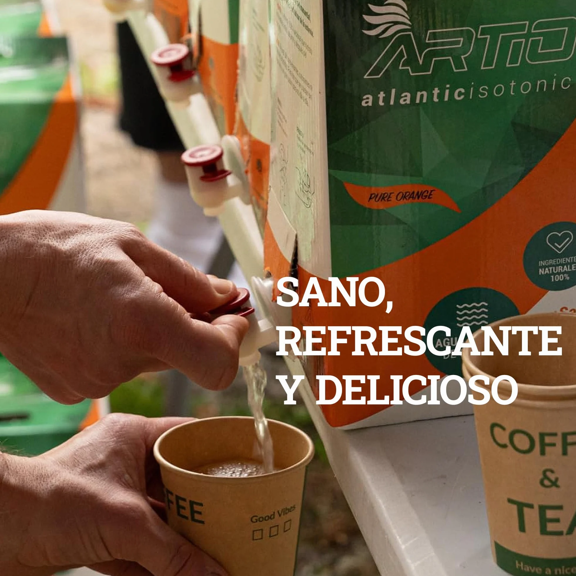 ARTIO Sport Naranja 5L Bebida isotónica elaborada con un 10% de agua de mar y 78 minerales biodisponibles que proporcionan la mejor hidratación