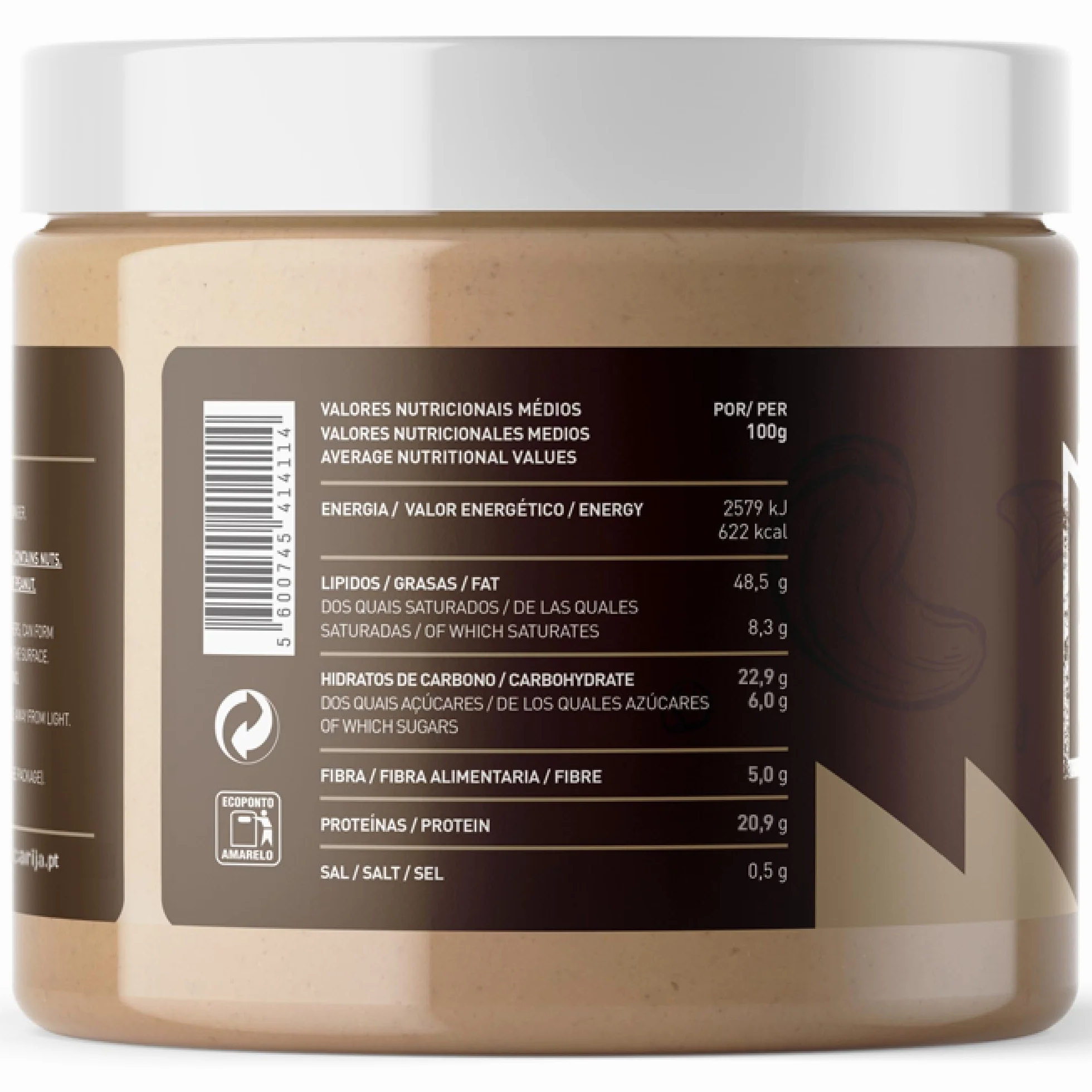 CASCA RIJA: Crema de Anacardo 500g | 99,8% Anacardos Tostados + 0,01% Canela Molida + 0,01% Jengibre en Polvo - 100% Natural y Cremosa Sin Trozos de Anacardos, Vegan