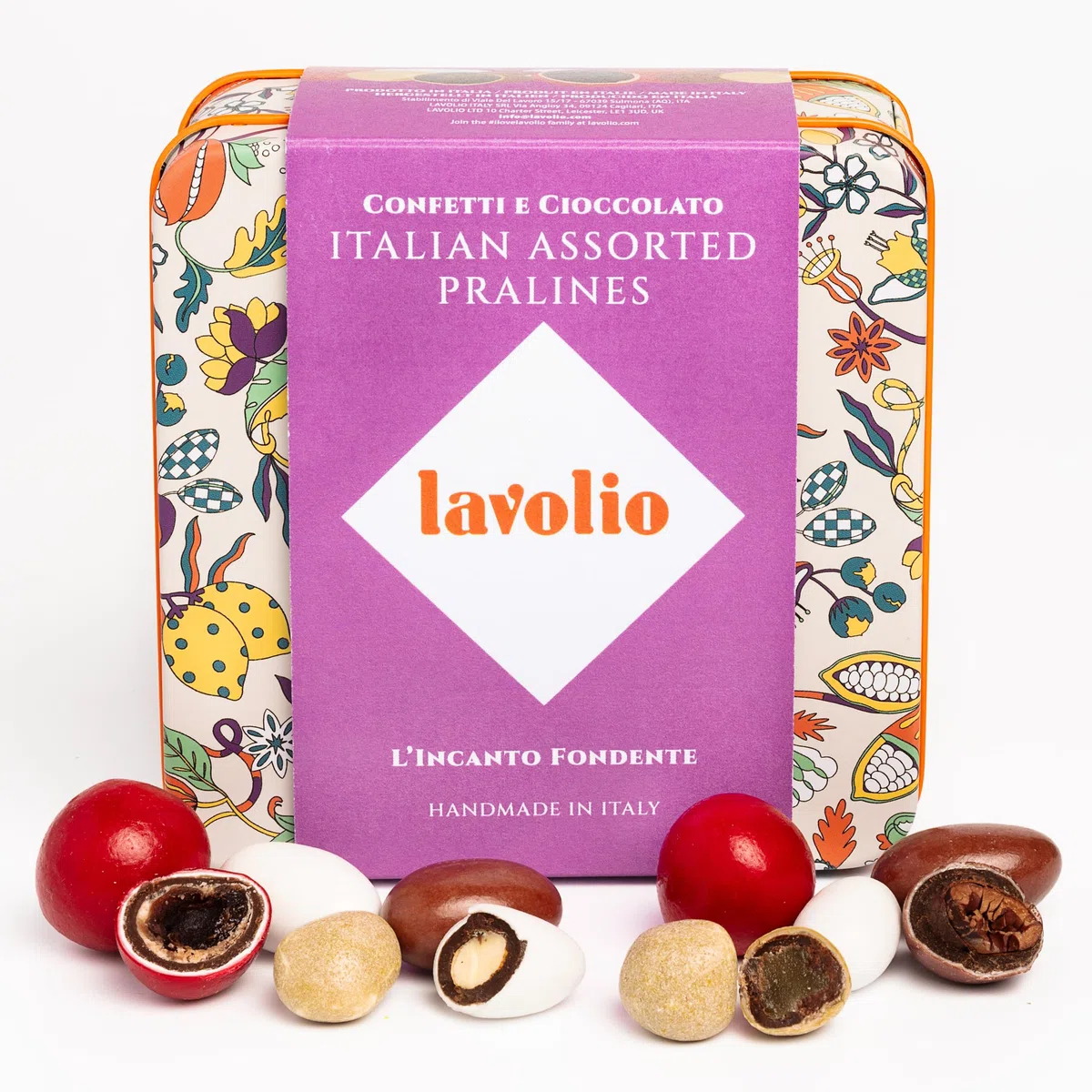 Lavolio SELECCIÓN NOIR - Surtido de especialidades de chocolate negro con frutos secos - Bombones para regalar, un obsequio gourmet refinado para cualquier ocasión - Sin gluten - 150 g