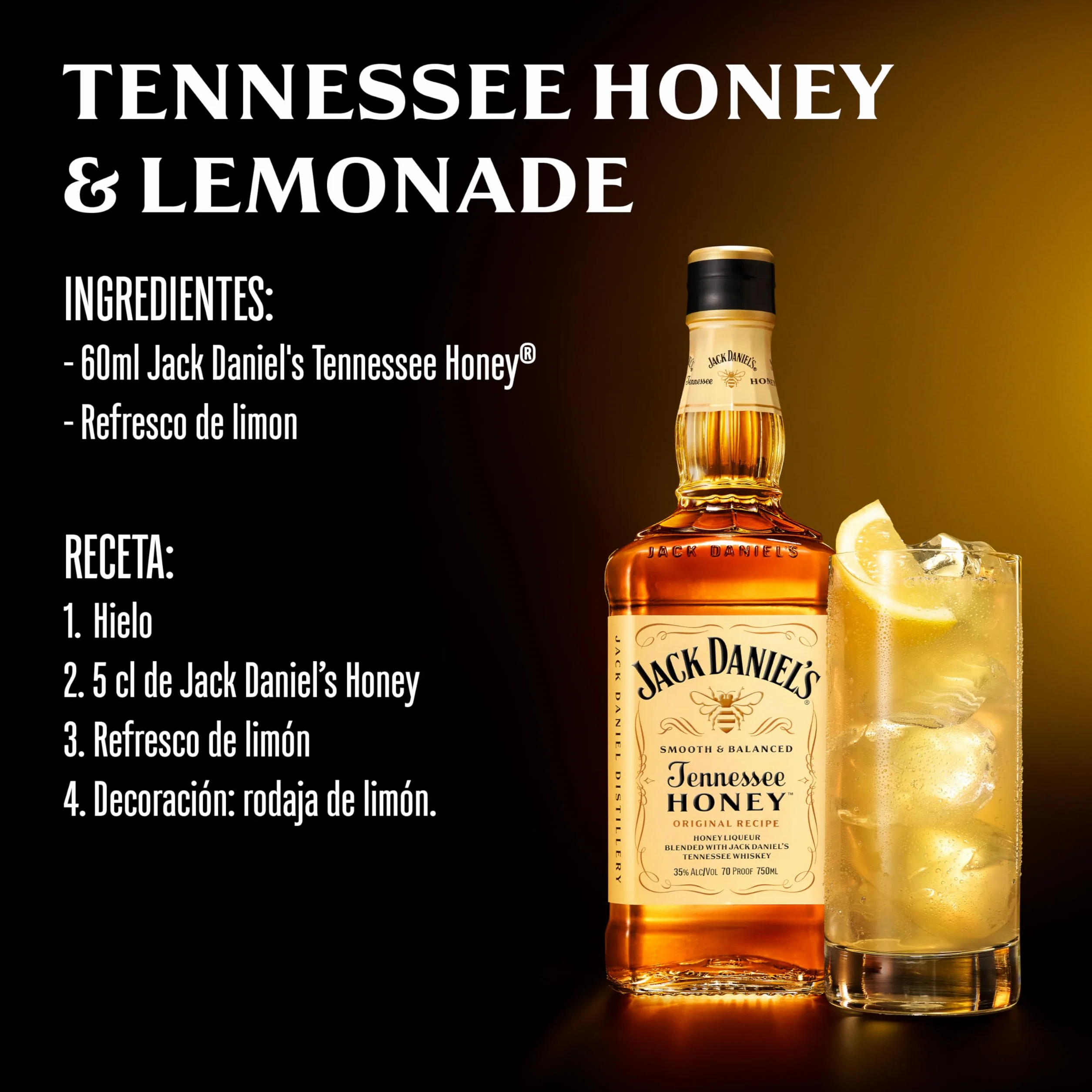 Jack Daniel's Tennessee Honey Whiskey, 35% Vol, 700ml