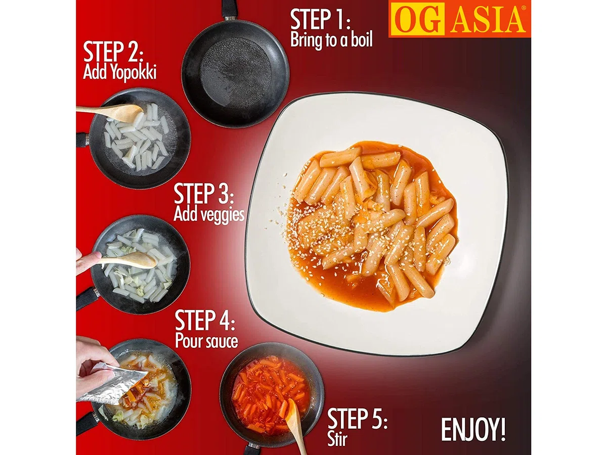 Yopokki - Pastel de arroz coreano en taza - Copa de arroz coreano - OG ASIA (2 unidades)