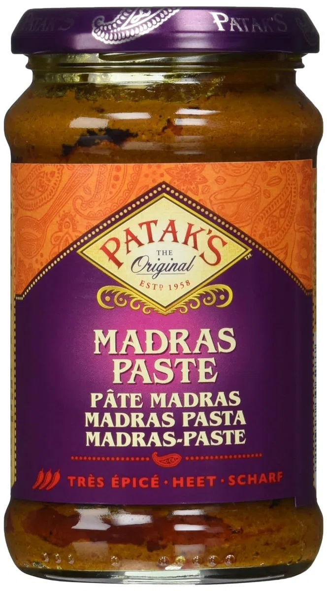 Patak's Madras Paste 283g – Añade sabor y sabor a recetas del sur de la India, pasta lista para usar simplifica y acelera el proceso de cocción (paquete de 2)