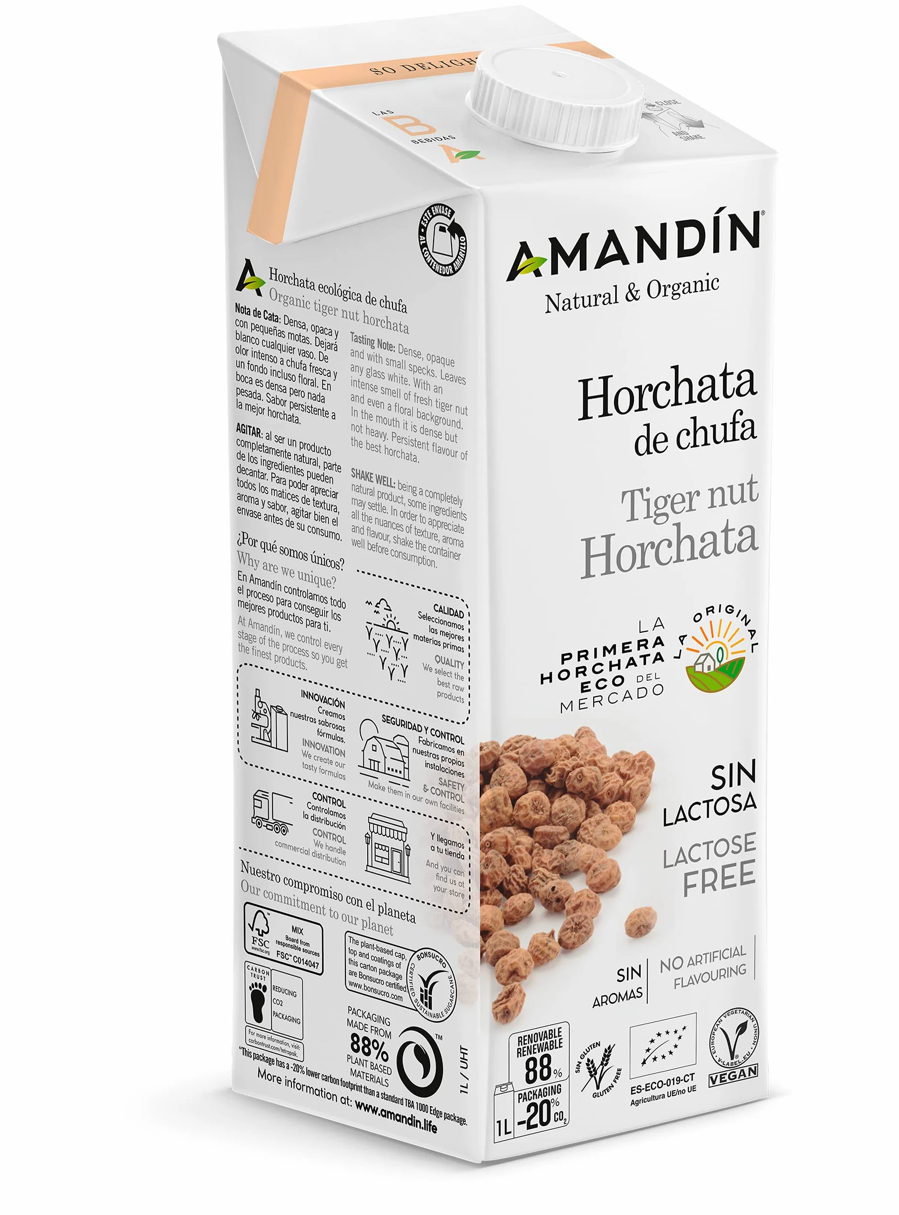 Horchata de Chufa Amandin 6 x 1000 ml