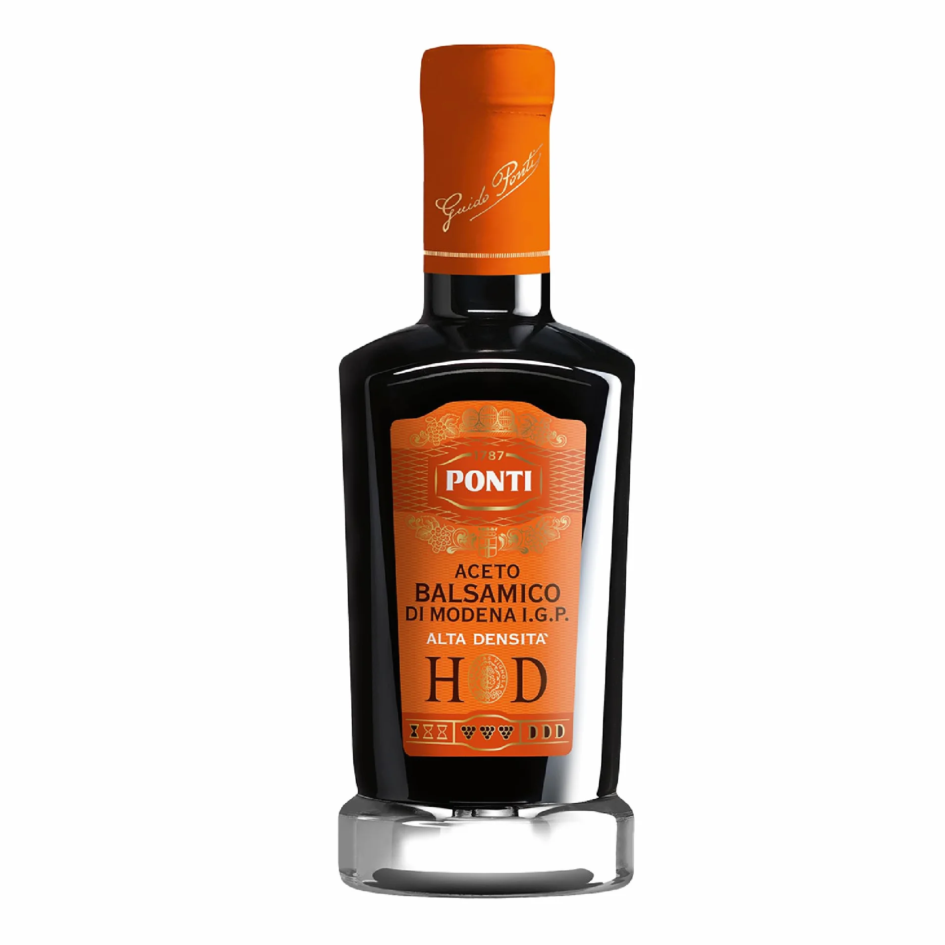 Ponti, Vinagre Balsámico de Módena I.G.P. HD, Sabor incomparable, Vinagre balsámico de alta densidad, 100% Made in Italy, 250 ml