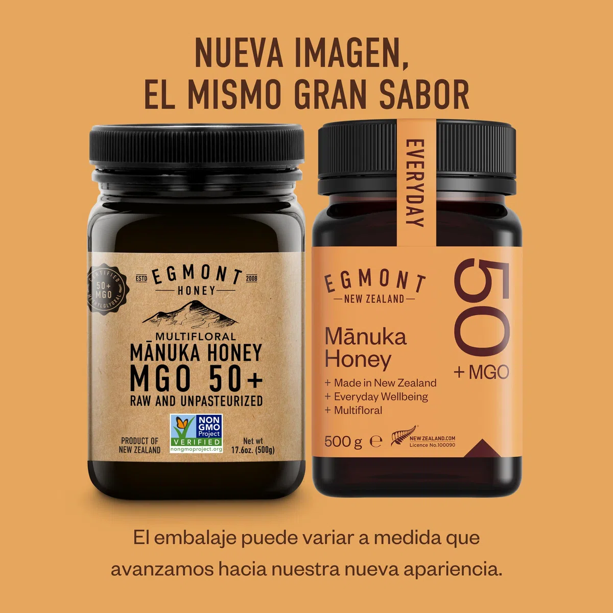 Egmont Honey Miel de Manuka 50+ MGO 500g | testada en laboratorio y certificado su contenido en MGO | cruda y 100% natural | elaborada y envasada en Nueva Zelanda