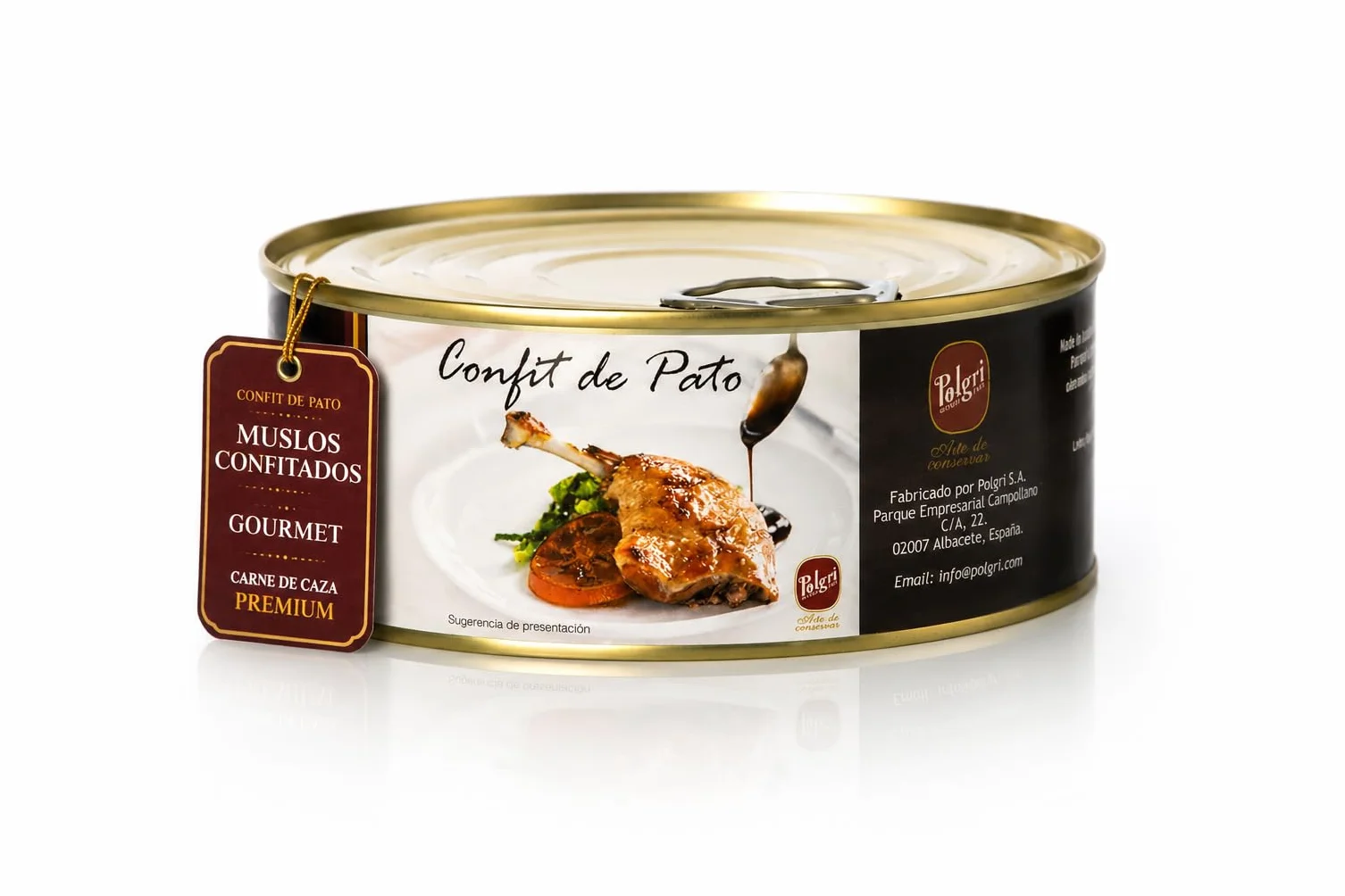 POLGRI Confit de Pato Muslos Confitados 840 g 2 Unidades Receta Manchega Premium