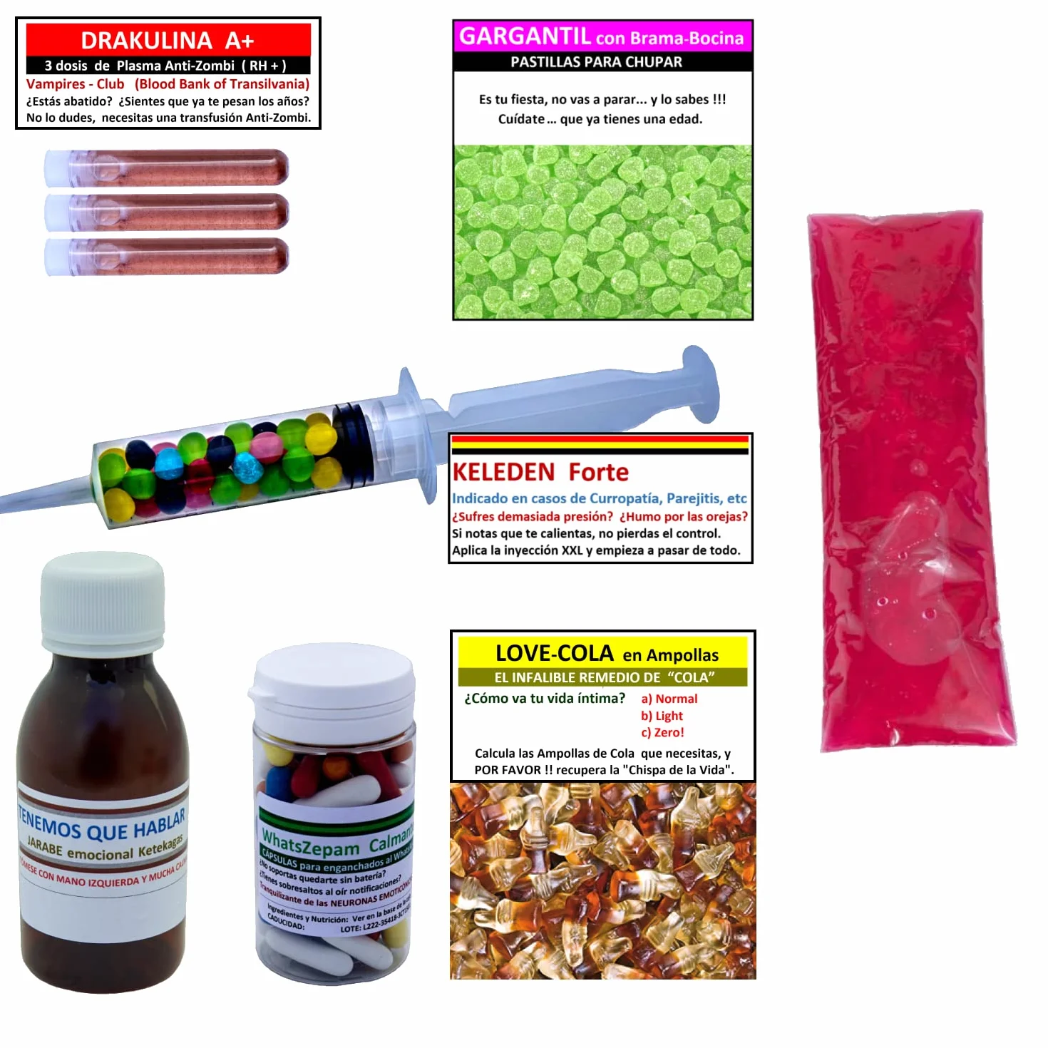 Amigo Invisible Regalo Simulación Medicinas Divertidas Golosinas