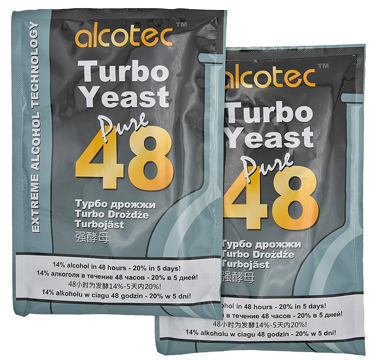 2 levaduras Alcotec Turbo 48H - 20% en 5 días