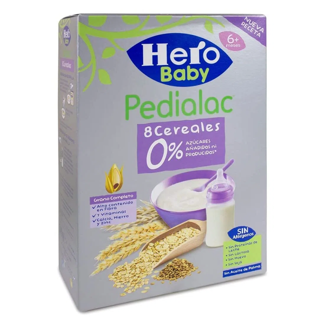 Hero Pedialac 8 Cereales, 0% Azúcares, 340 gr