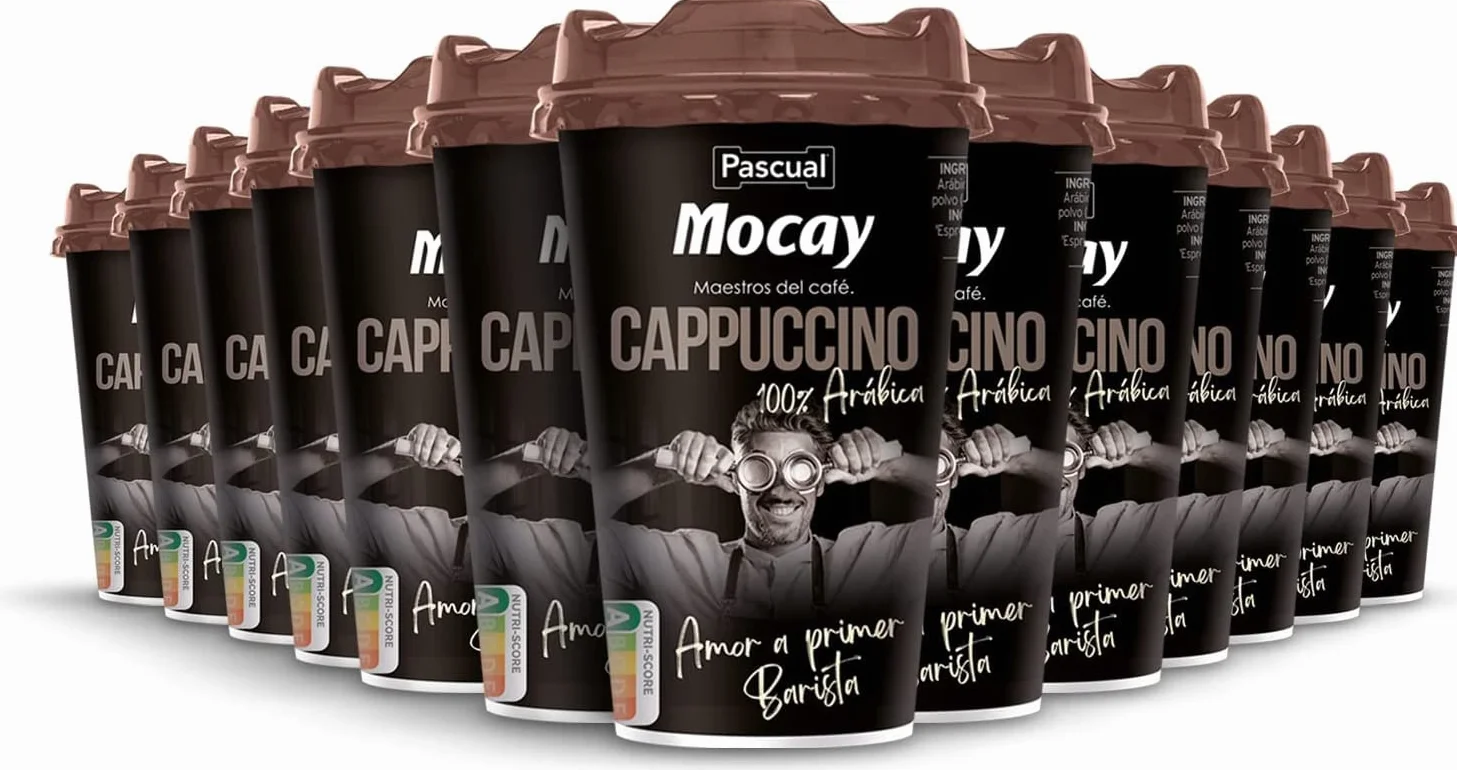 Mocay – Café Frío Listo para Tomar - Pack de Vasos de Café Cappuccino Listo para Beber – 10 Vasos x 200 ml