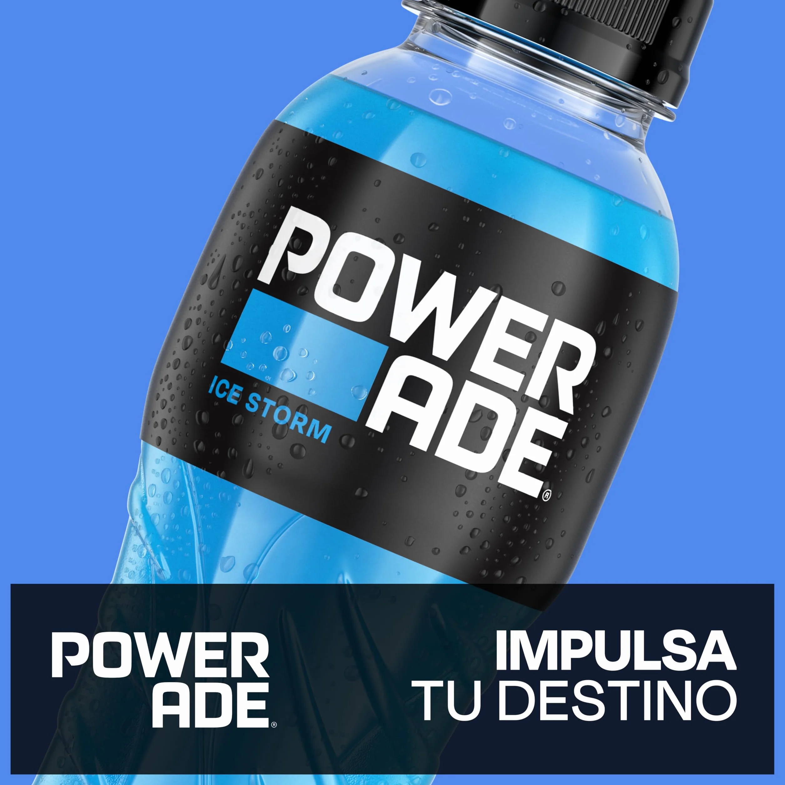 Powerade Ice Storm, Bebida Isotonica, Sin Gluten y Refrescante - Pack de 12 Botellas de 500ml