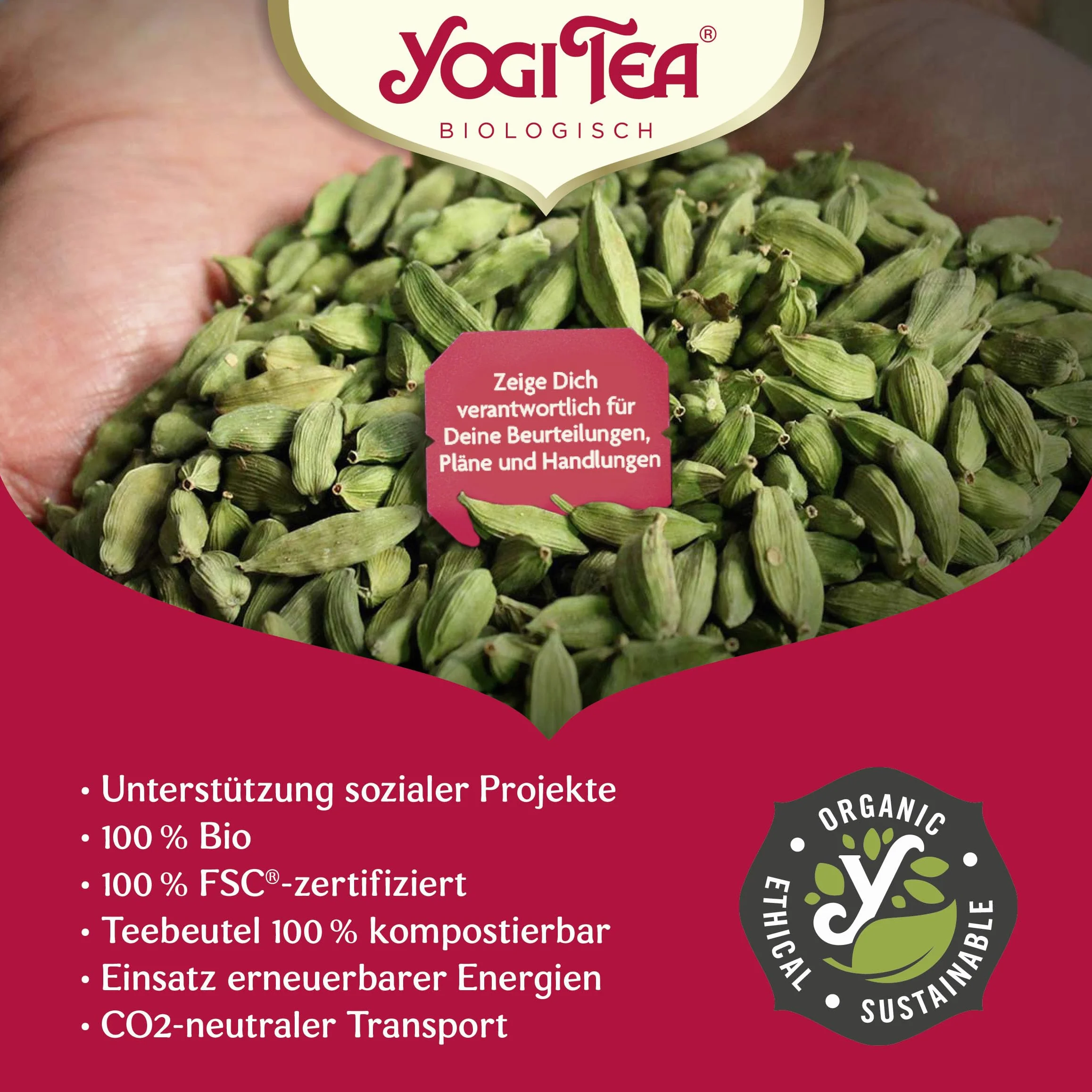 Yogi Tea Calendario de Adviento de Tés 2024 – Calendario con 24 Variedades de Té Orgánico, 24 Bolsitas y 24 Mensajes Inspiradores – Ideal Como Regalo Sin Chocolate