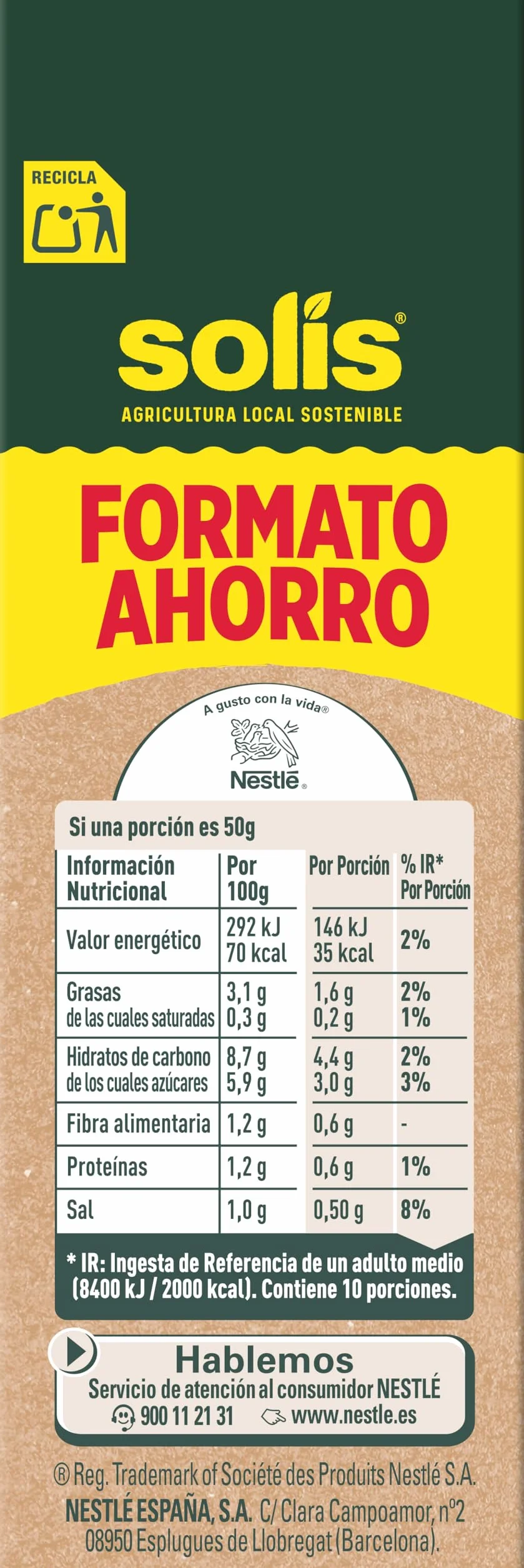 Solis Tomate Frito Formato Ahorro Brick 500 g (salsa de tomate)