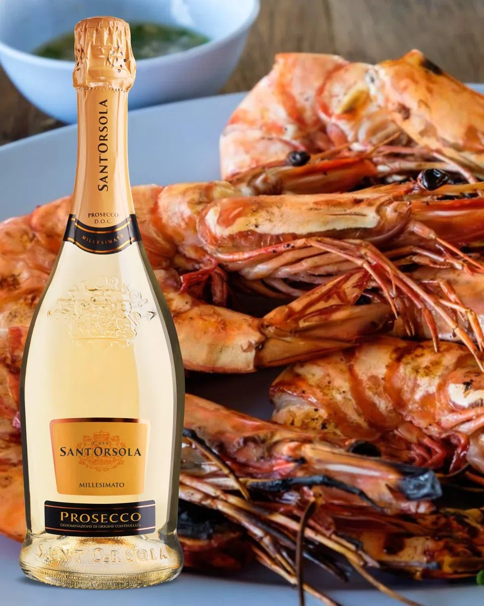 Sant'Orsola Prosecco DOC Extra Dry Millesimato + Asti DOCG Vino Espumoso Italiano - 2 Botellas X 750ml