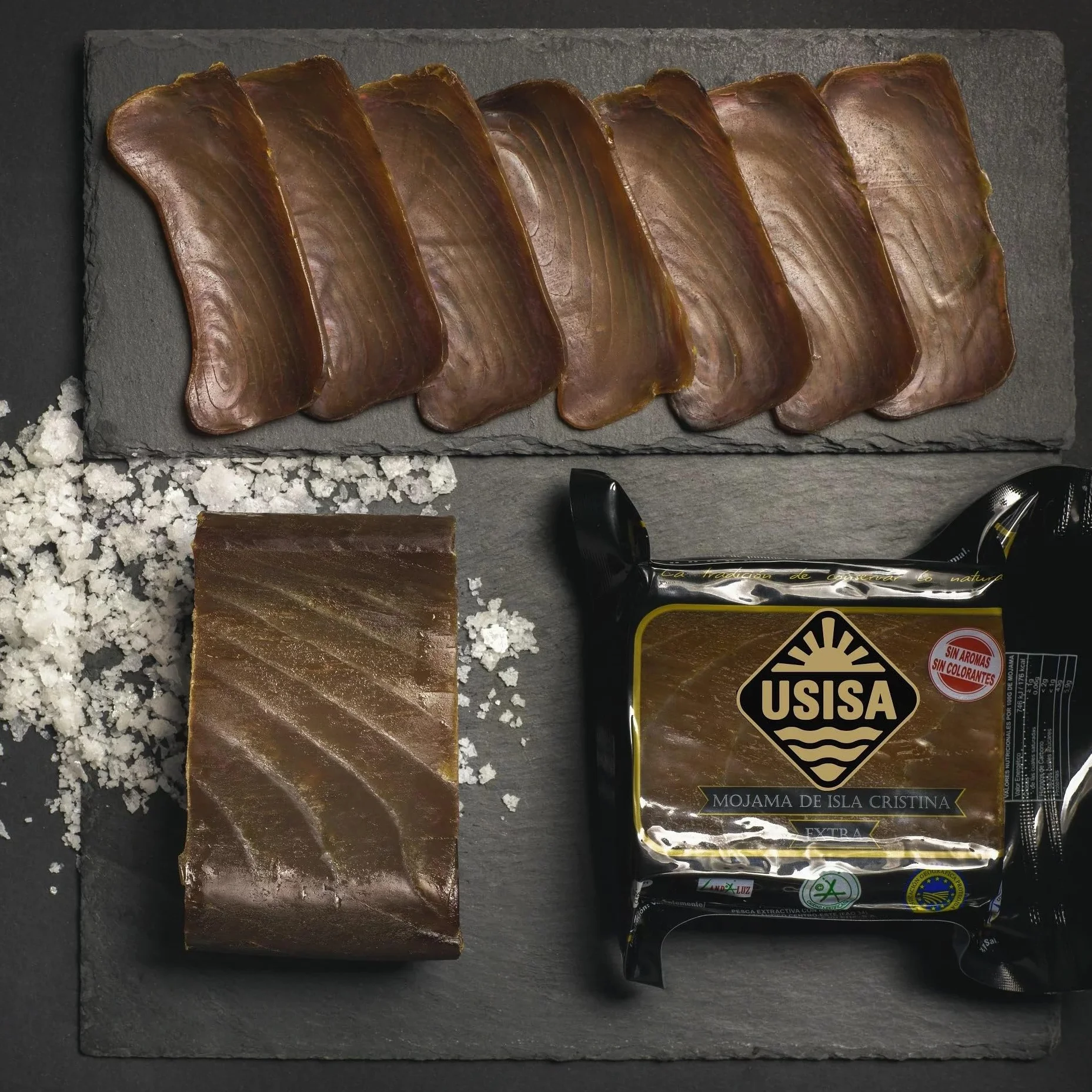 1Kg Mojama extra de Atún USISA | Mojama de Isla Cristina 4 trozos de 250gr aprox.