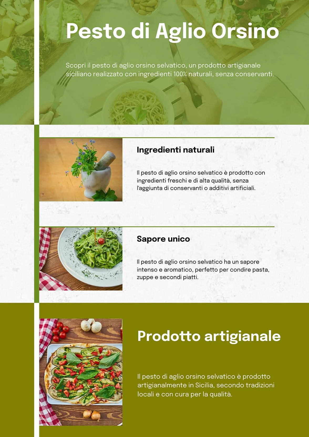 Taudì Conserve Pesto de Ajo Silvestre (Ajo Ursino) Siciliano – Condimento 100% Natural, Artesanal, Gourmet para Pasta, Bruschetta y Recetas Gourmet – Frasco 180 g