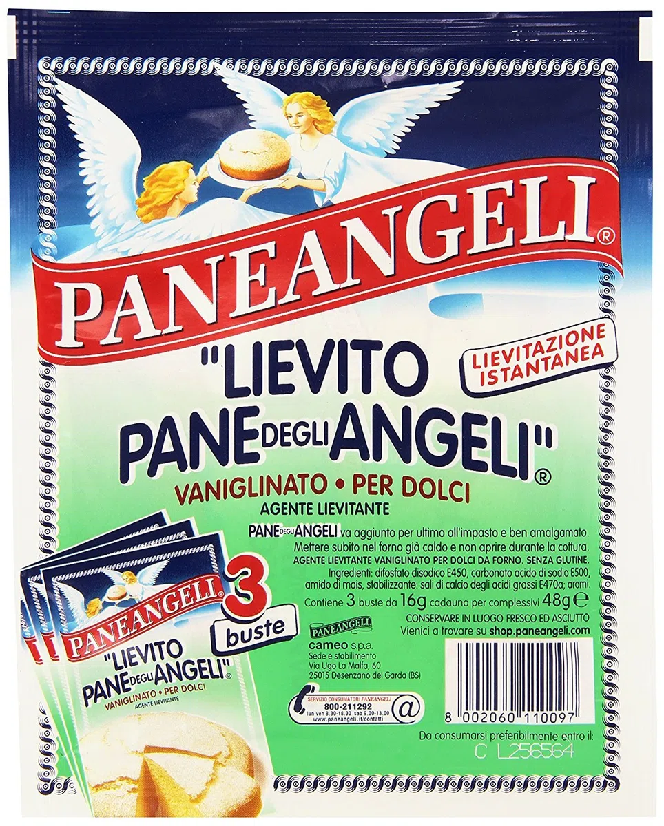3 x Paneangeli lievito vanigliato 48 g pasta salsa de vainilla levadura (3 bolsas de 16 g)