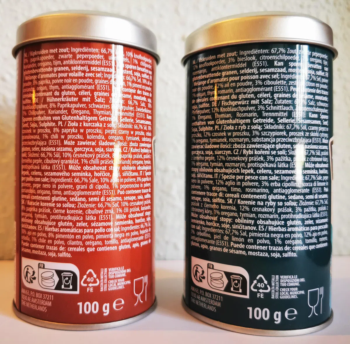 OsoRetail pack de 2 latas de mezcla de especias para pollo y pescados-mariscos | Big Jeff Chicken Rub y Seefood Rub | 2x 100gr