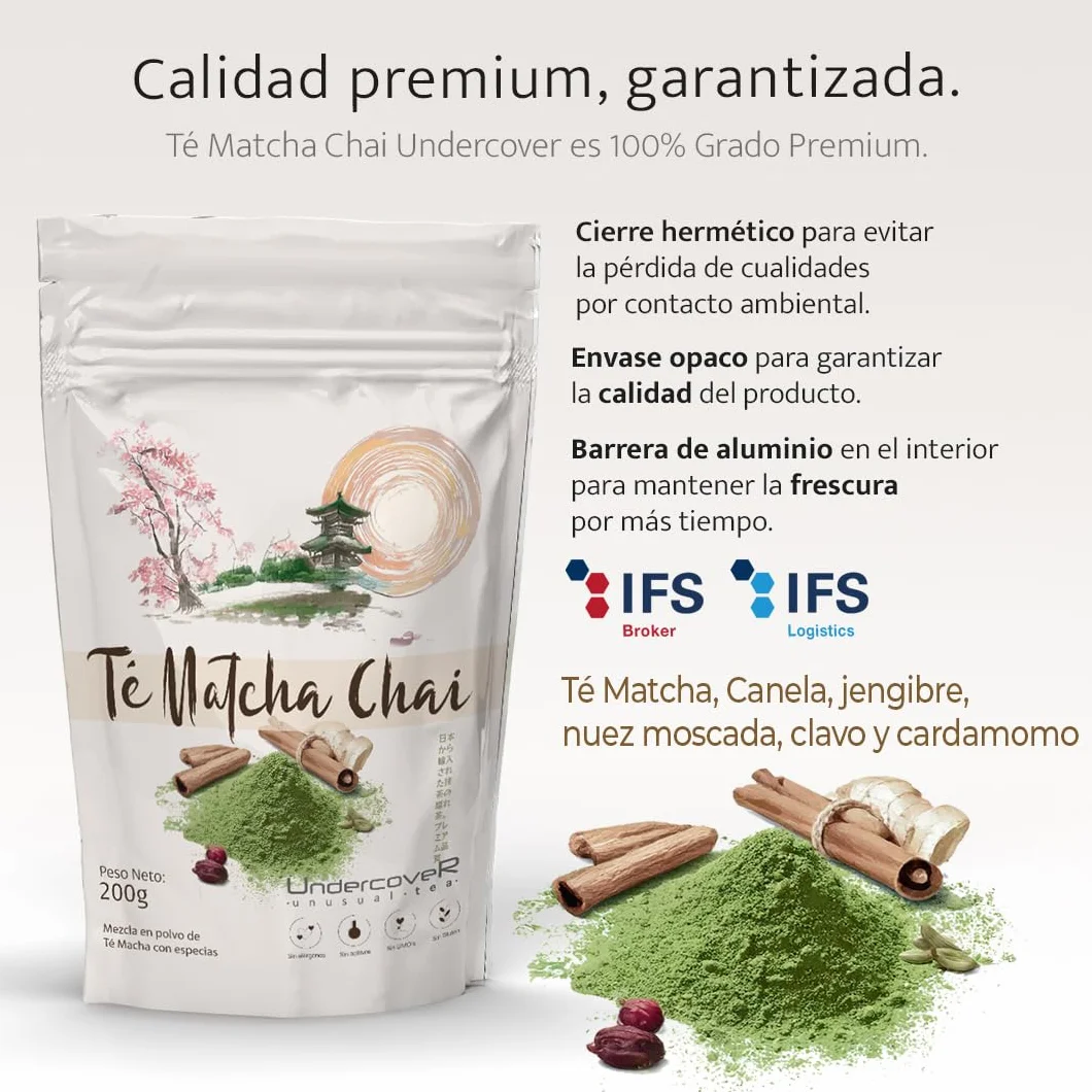 Té Matcha Origen 100% Japón Provincia Kagoshima 200g Grado Premium
