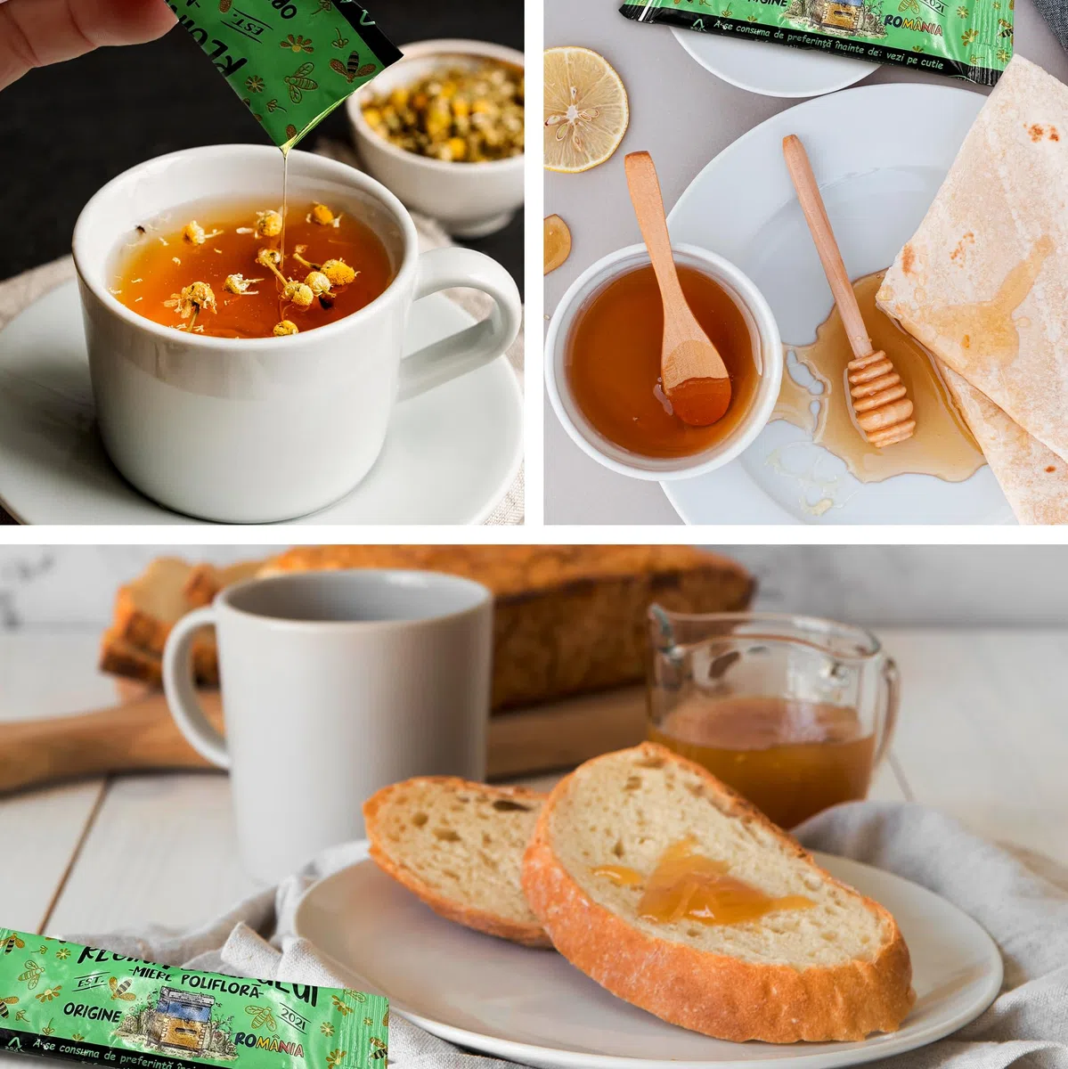 Propol-mel - Miel Polifloral en Sticks Monodosis | 12g x 50 Unidades | 100% Natural y Pura de Rumanía | Dulce y Suave | Ideal para Té, Café, Postres y Más