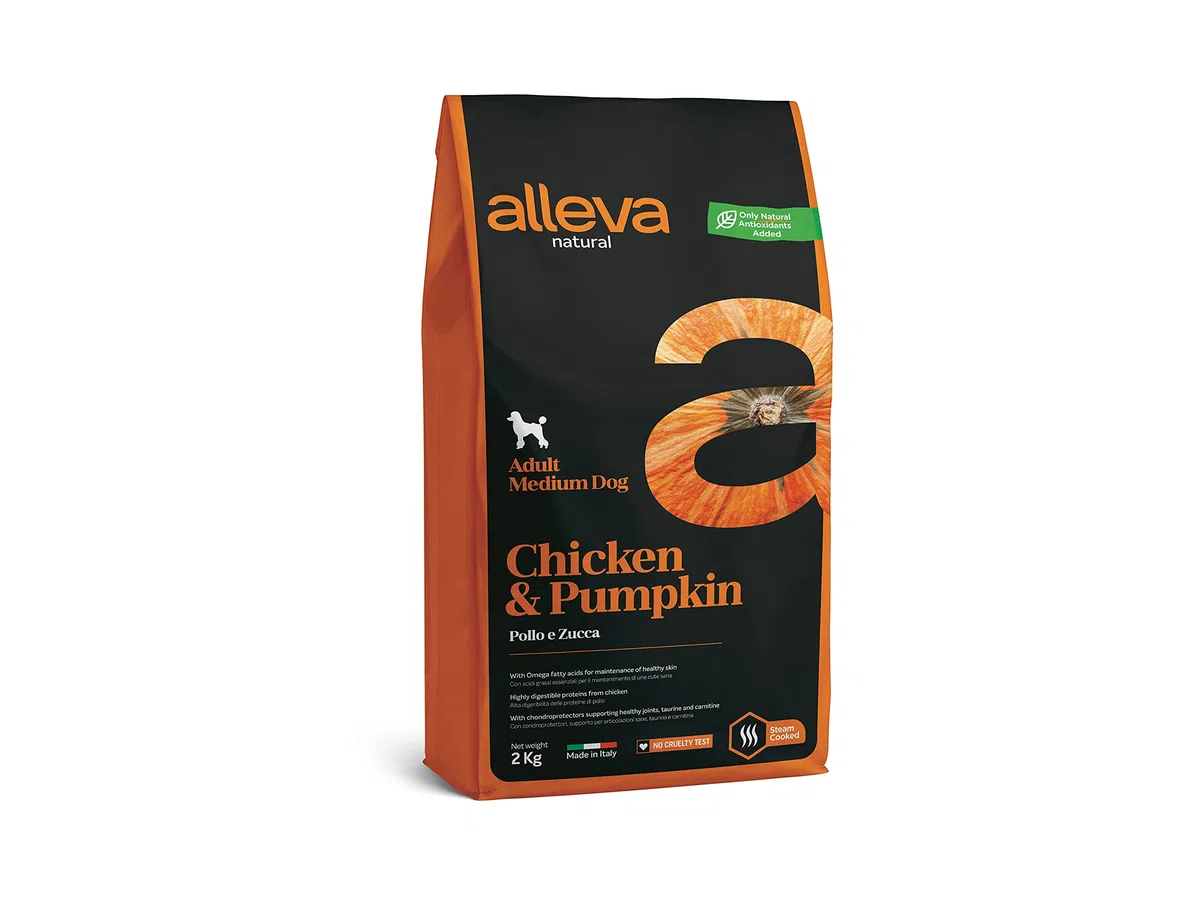 Alleva Natural Adult Chicken & Pumpkin Medium - 2 Kg