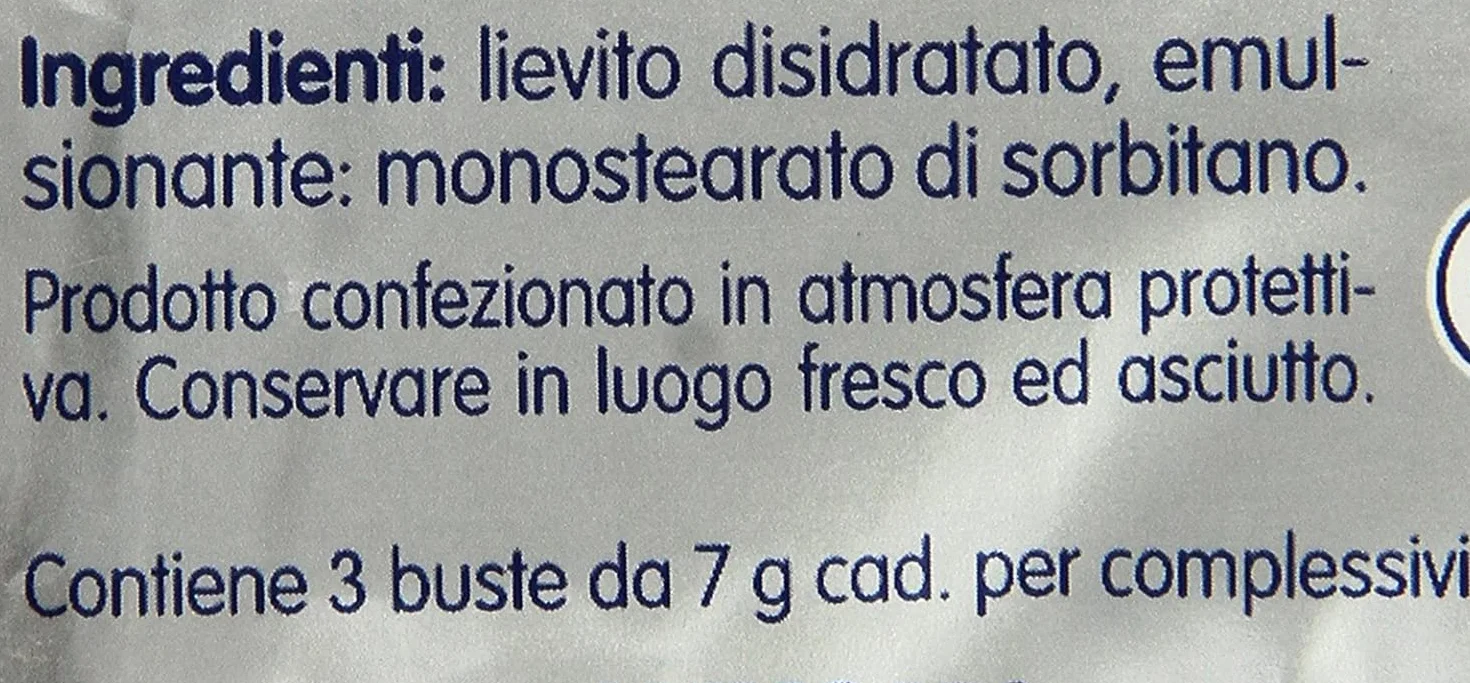 Paneangeli Lievito di Birra MastroFornaio levadura para cerveza dulce y salada, 6 bolsas de 7 g (42 g) levadura deshidratada 100% producto italiano