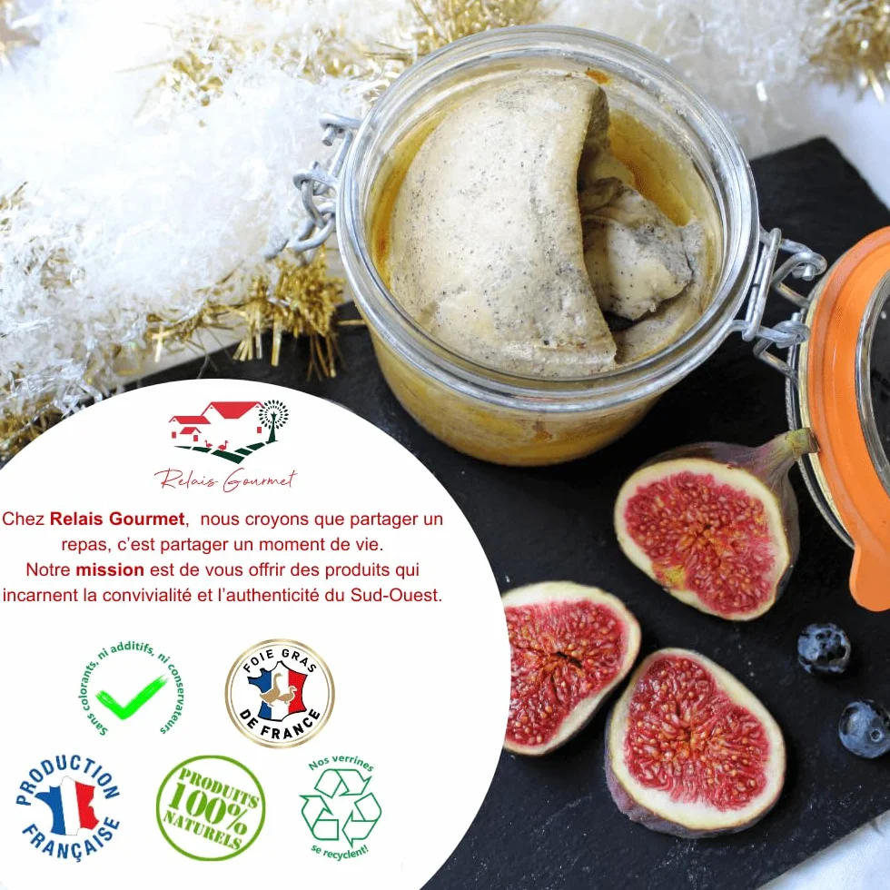 Foie Gras de Pato Entero al Armagnac 80 g – Relais Gourmet | Artesanal Francés del Suroeste | Sin Conservantes, Aditivos ni Colorantes | Ideal para Navidad, Regalos y Celebraciones