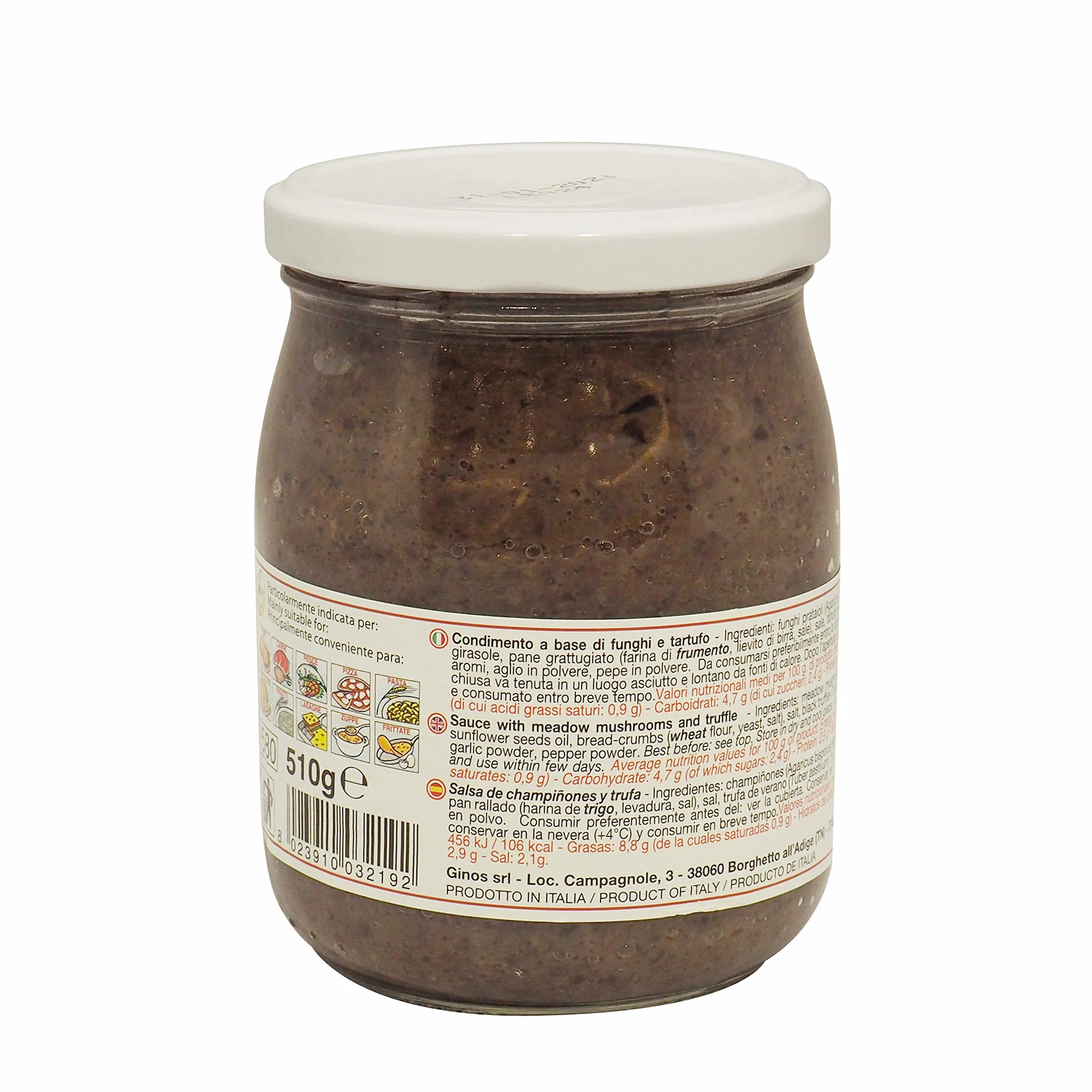 Crema Trufa Negra 510gr Tartufata italiana gourmet