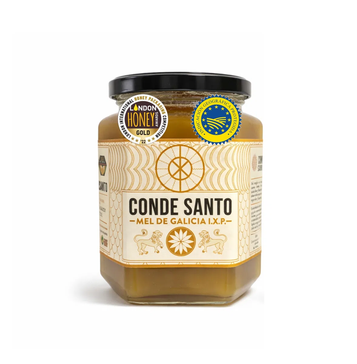 Miel Cruda de Costa de Galicia IGP 500 g – 100% Natural Sin Filtrar ni Pasteurizar | Miel Artesanal Directa del Apicultor | Conde Santo
