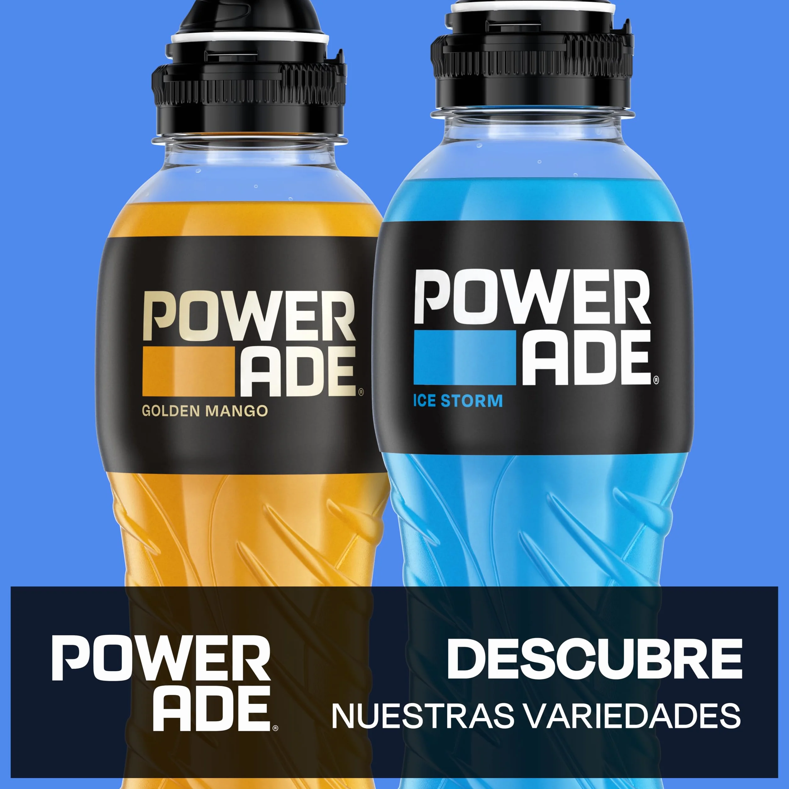 Powerade Ice Storm, Bebida Isotonica, Sin Gluten y Refrescante - Pack de 12 Botellas de 500ml