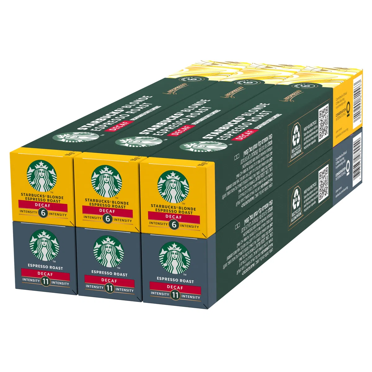 STARBUCKS Explorer Pack de Cafés Descafeinados de Nespresso, Cápsulas de Café 6 x 10 (60 Cápsulas) - Exclusivo en Amazon
