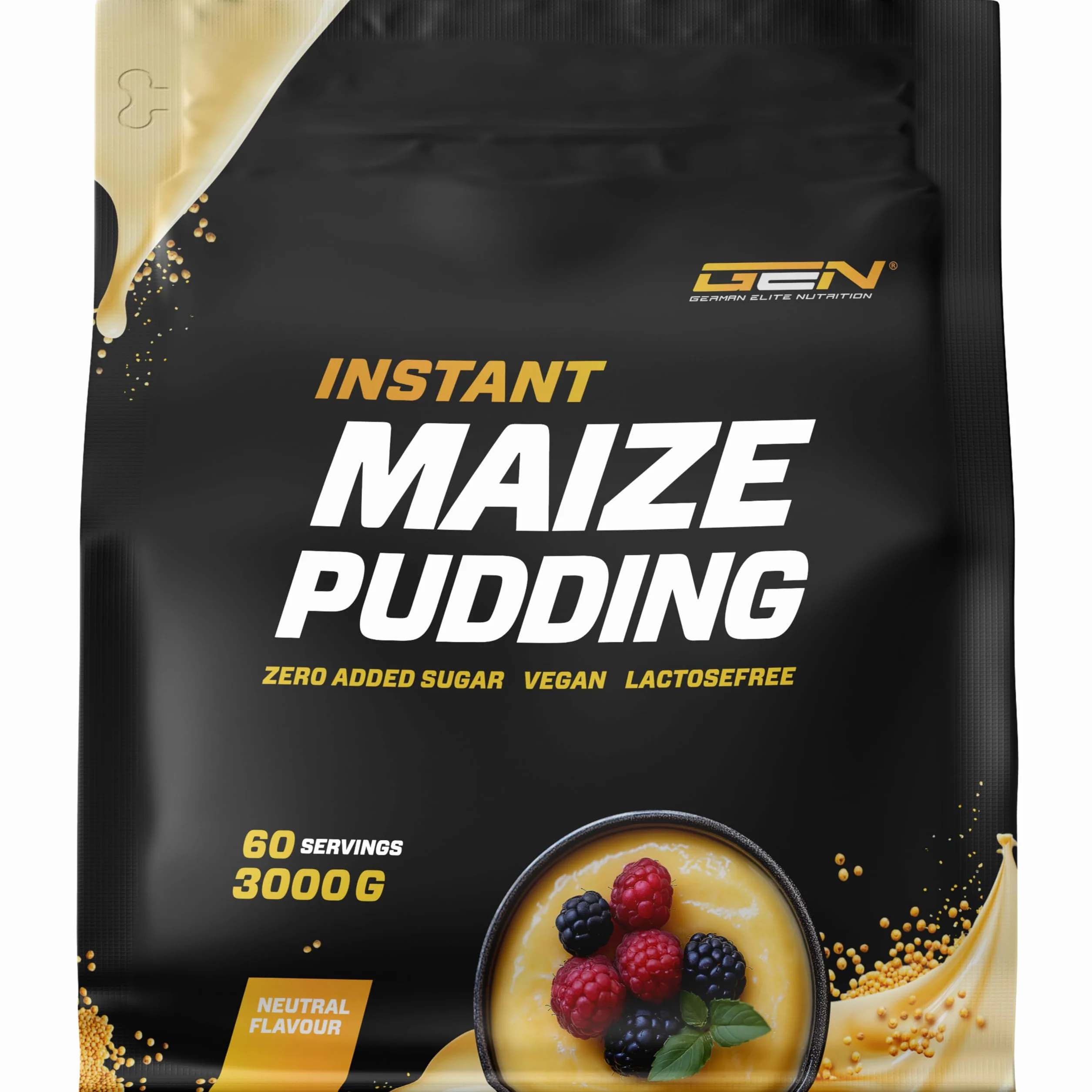 Pudin de Maiz Neutro sin Azucar 3kg - 100% Maiz - Cremoso, Vegano