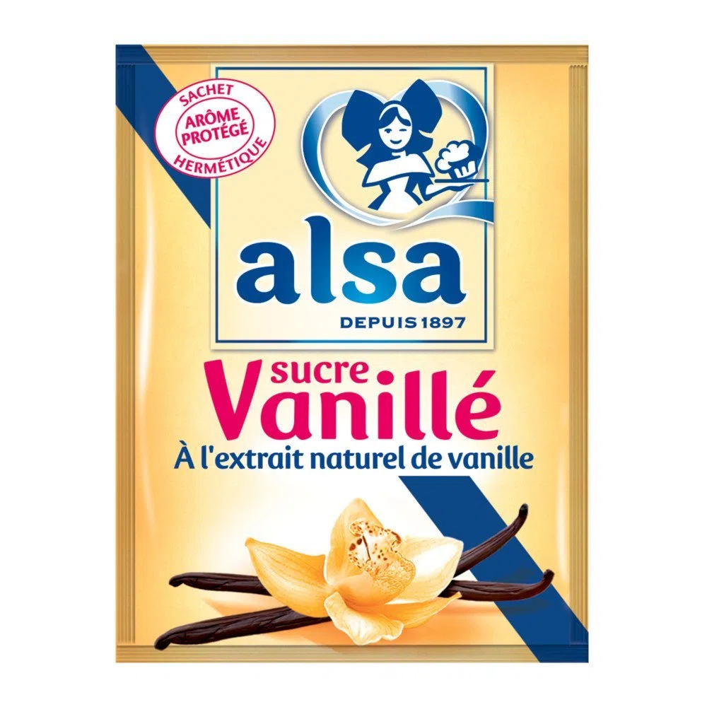 Alsa Sucre Vanillé Extrait Naturel Vanille 12 Sachets 90 g