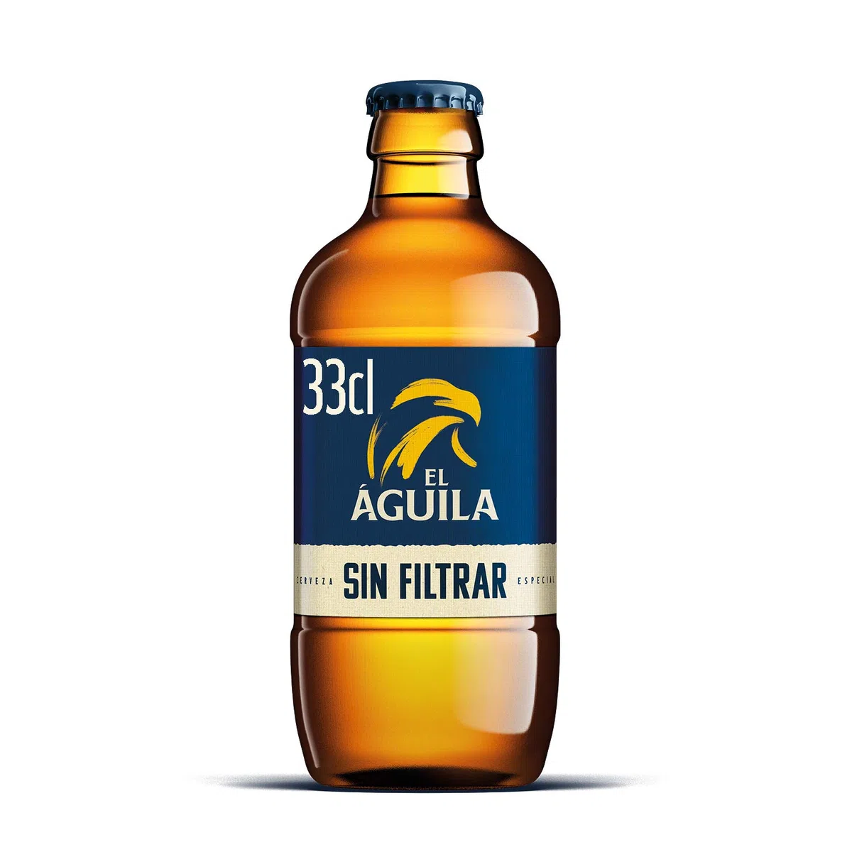El Aguila Sin Filtrar Cerveza Lager Especial Caja 4 Pack Botella, 6 x 33cl