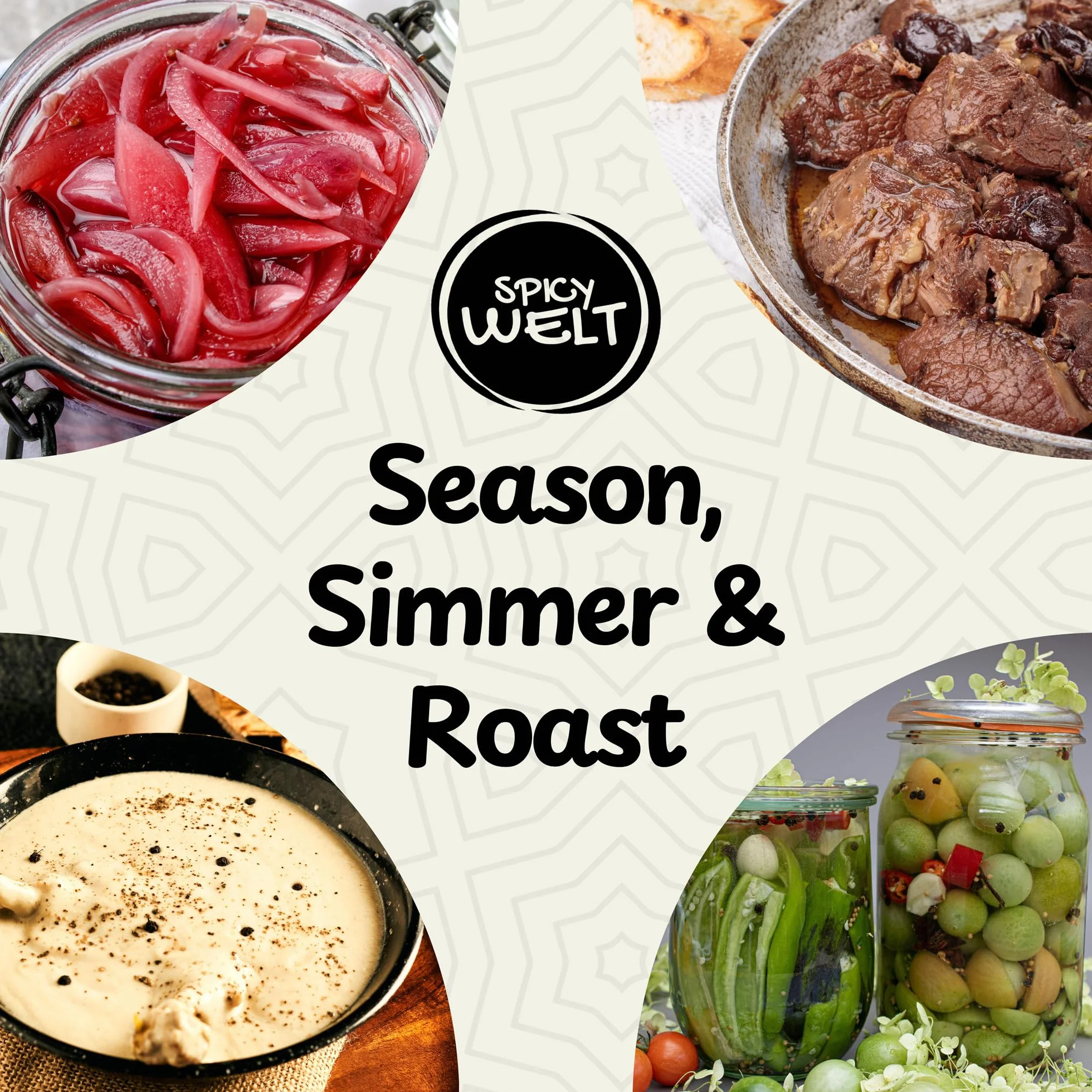 Spicy Welt Pimienta Negra en Grano (1kg) – Granos de Pimienta para Molinillos – para Sopas, Salsas & Verduras Asadas | Aromático, Intenso & Fresco | 100% Natural, Sin Aditivos