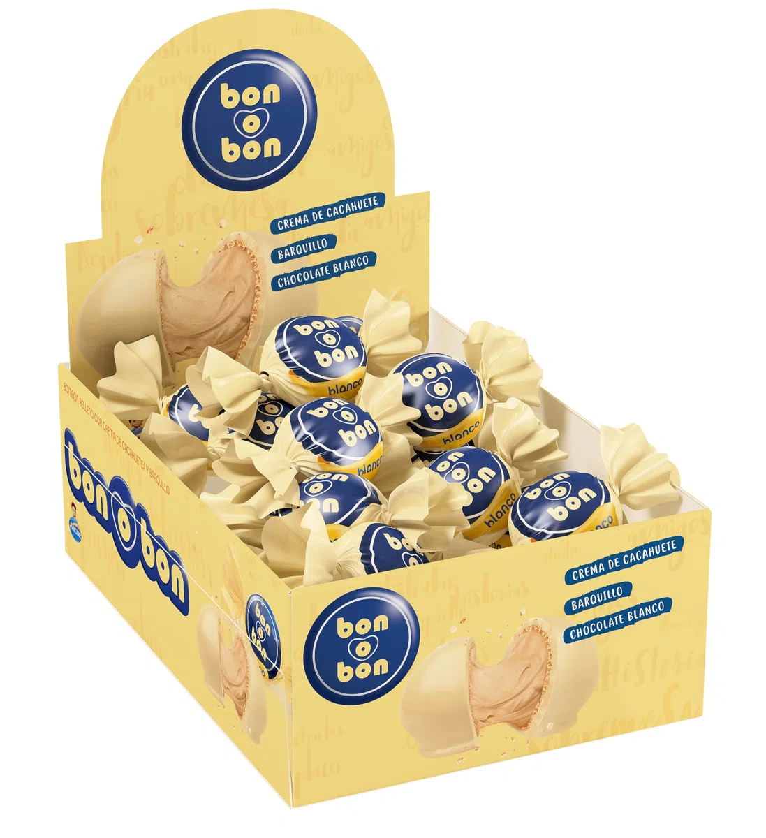 Bon o Bon Bombón sabor chocolate blanco 30u (450g)